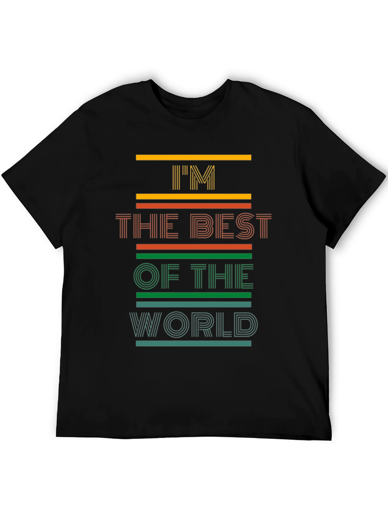 Black I'm The Best Of The World Men's Graphic Tee view 5