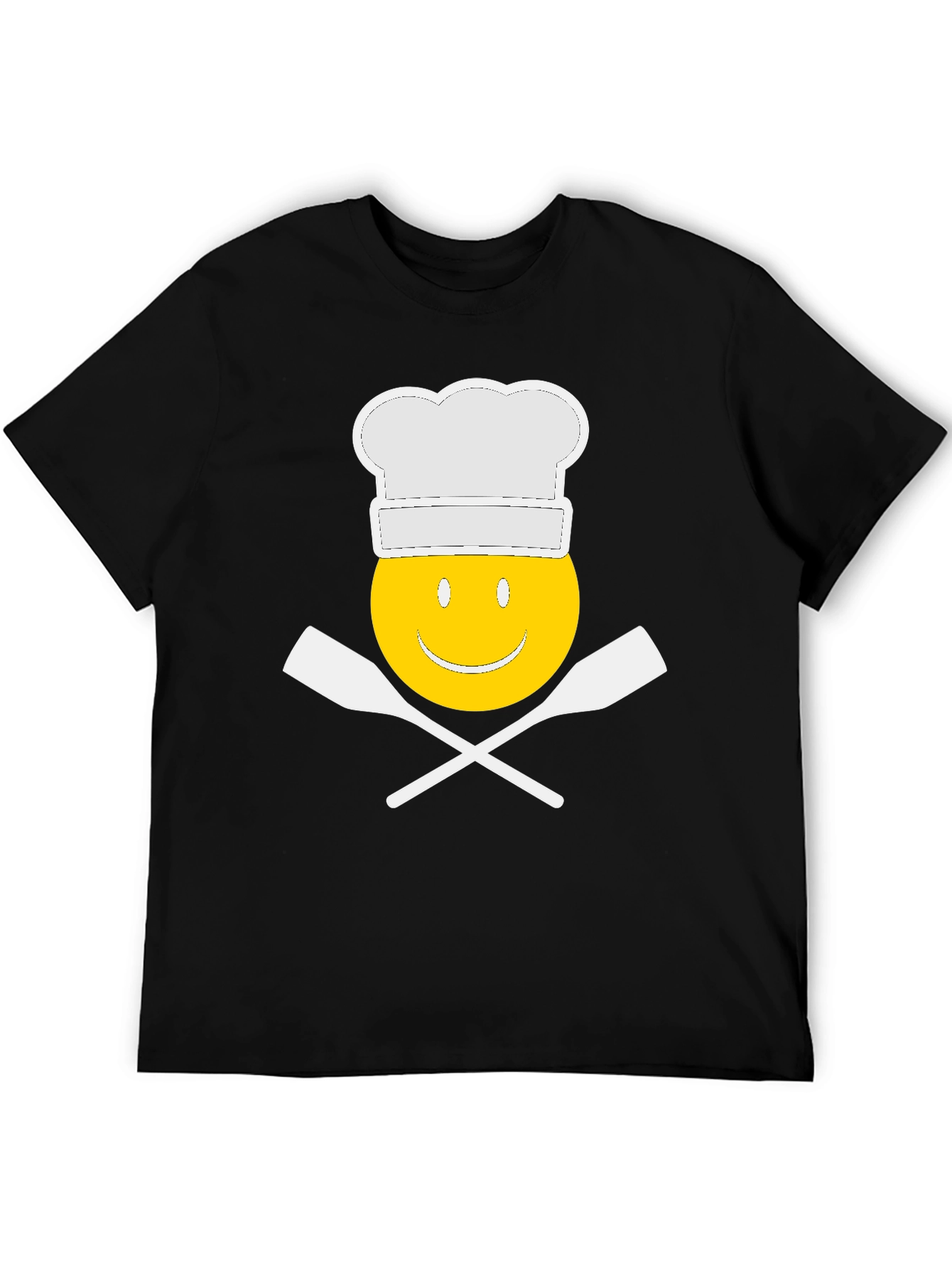Black Chef Emoji Graphic T-Shirt, Funny Cooking Tee view 5