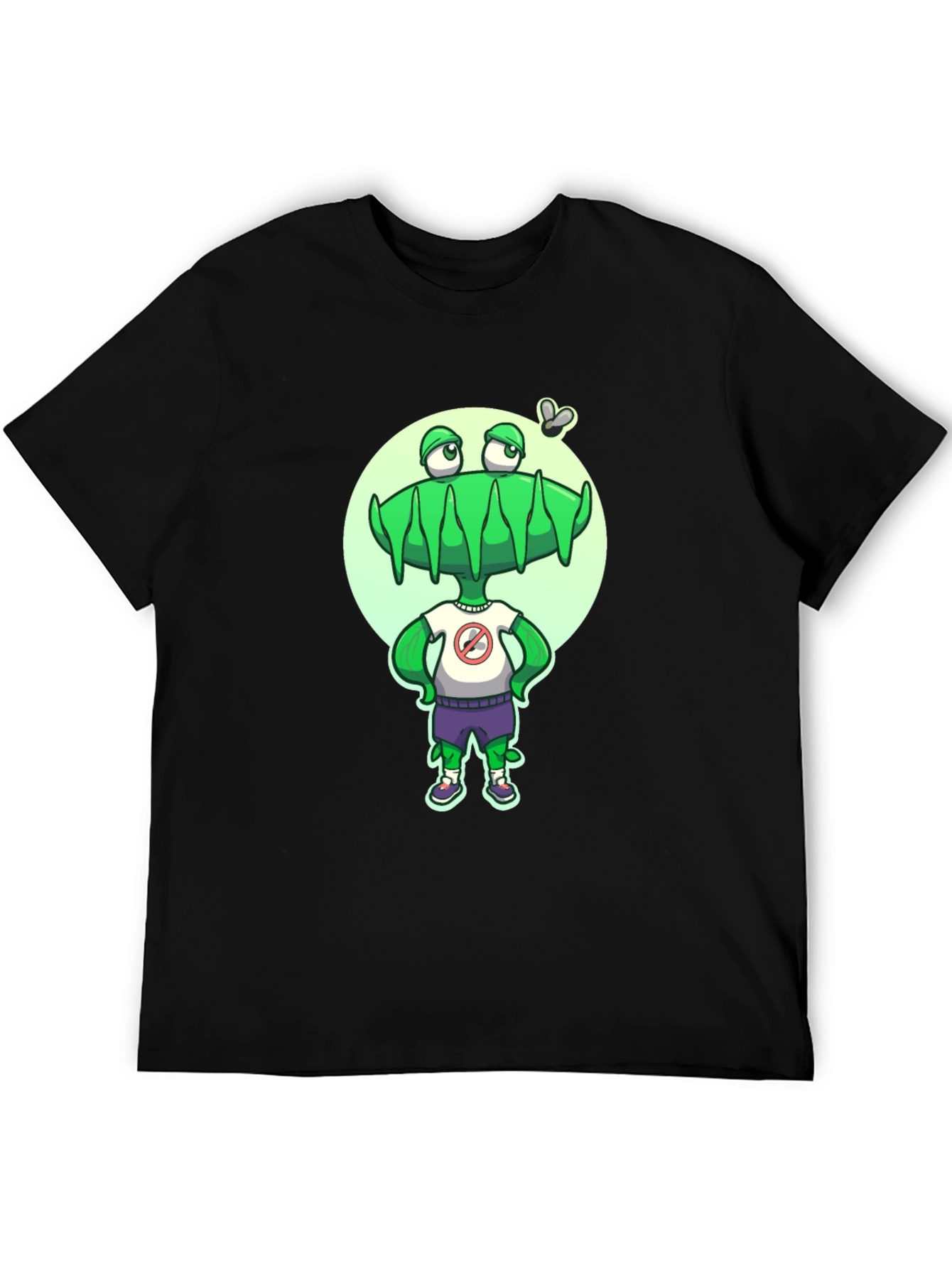 Black Alien Graphic Tee - Funny Cartoon Insect Lover T-Shirt view 5