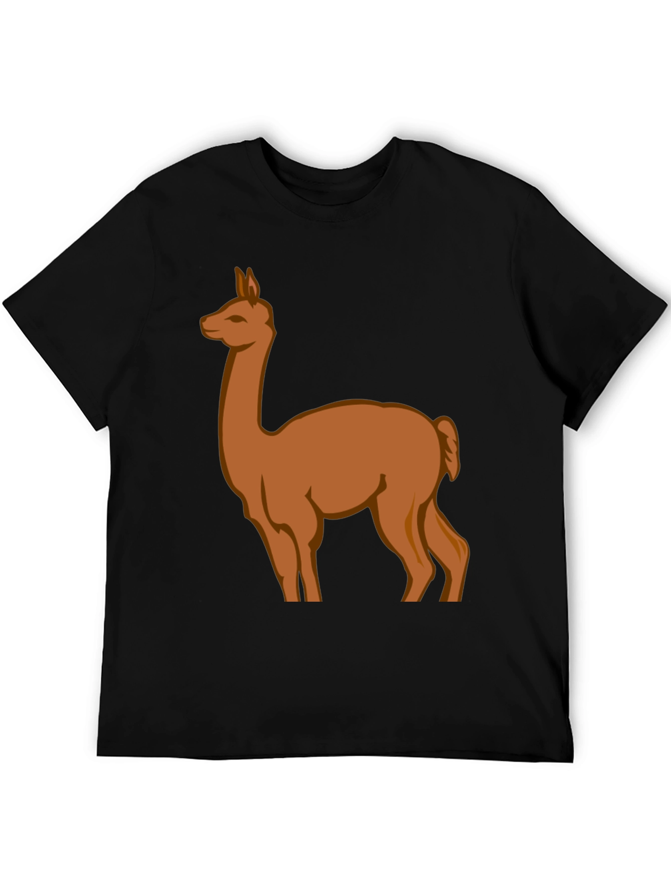 Black Llama Graphic Tee - Black Cotton Blend view 5