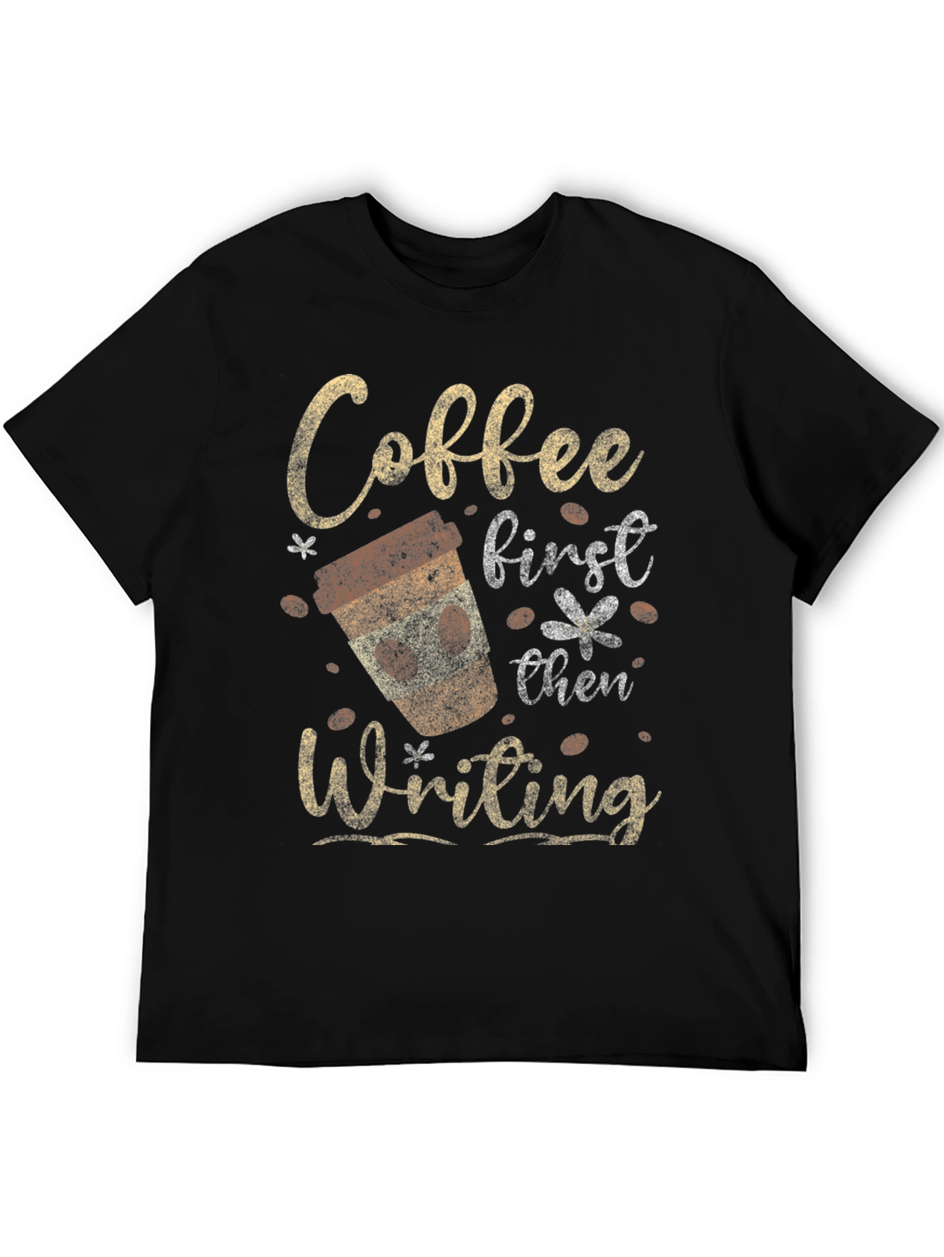 Black Coffee First Then Writing Graphic Tee view 5