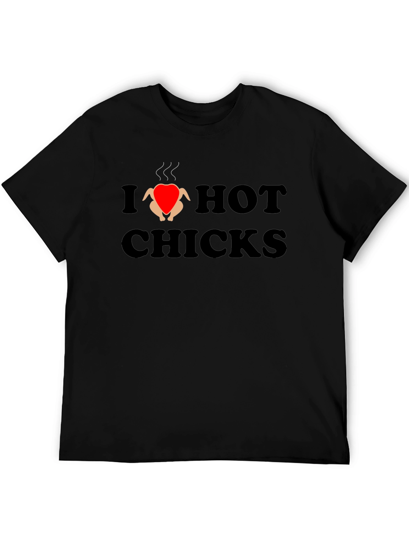 Black I Love Hot Chicks Graphic Tee view 5