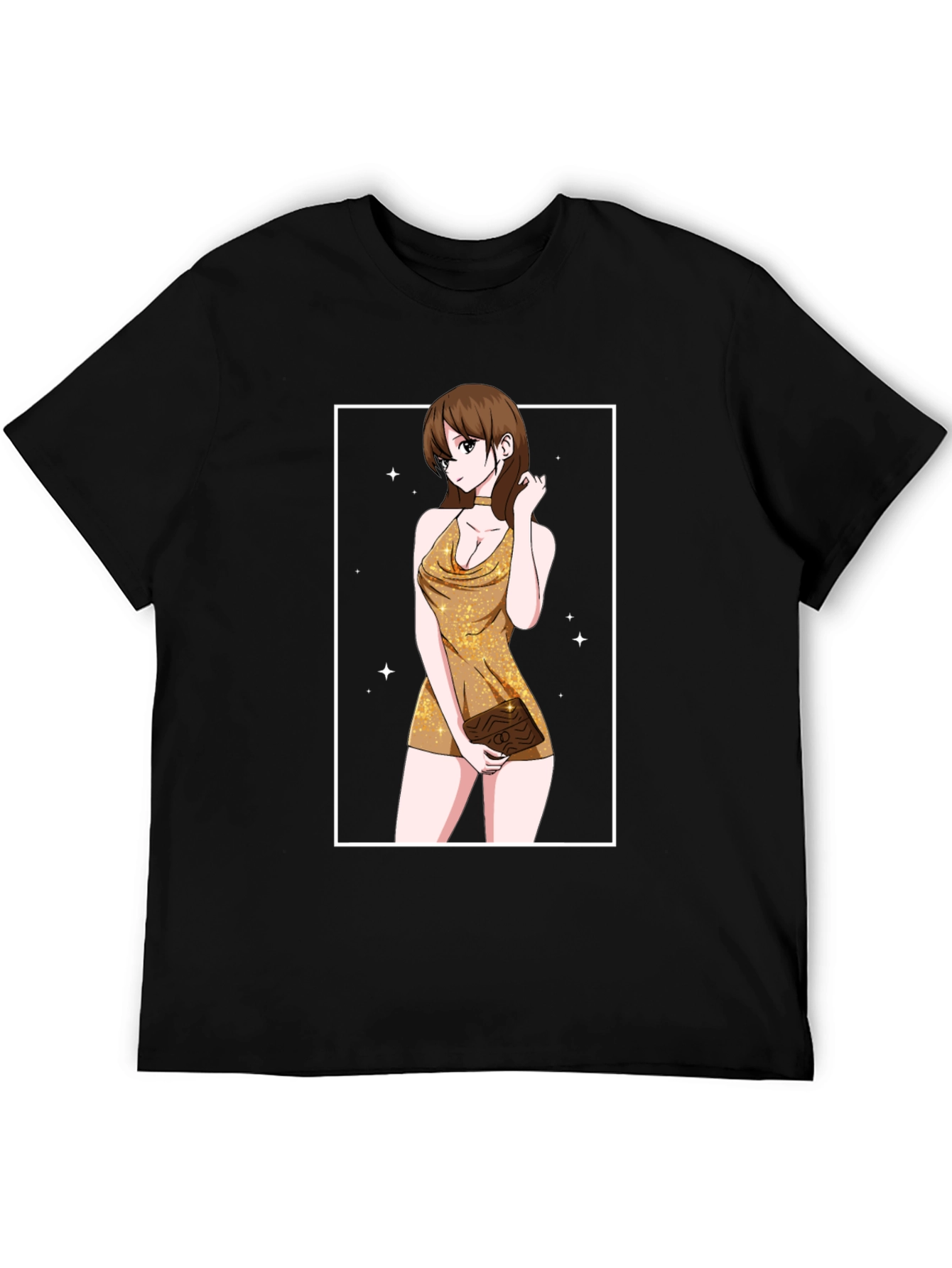 Black Anime Girl T-Shirt - Trendy Graphic Tee view 5