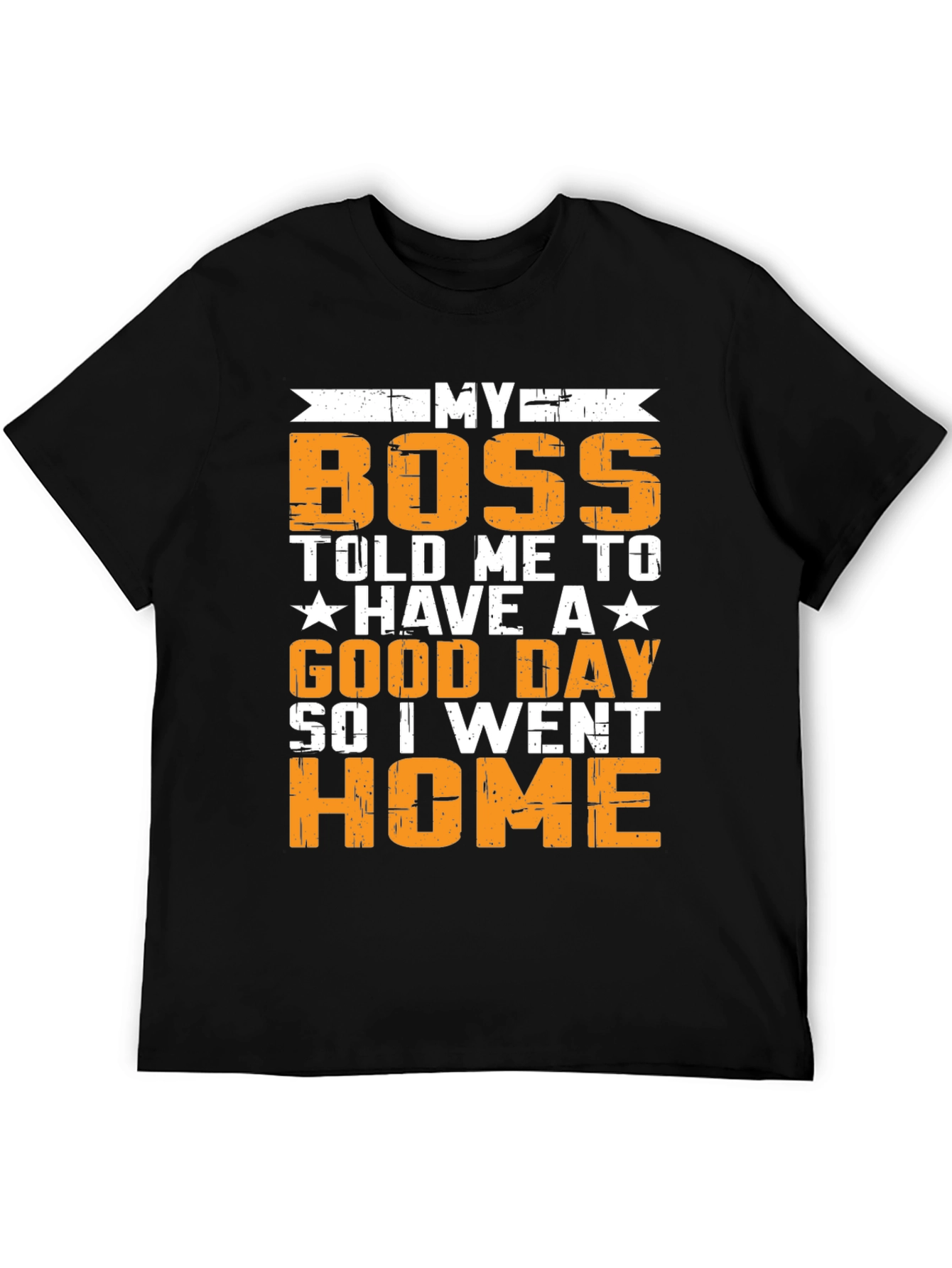 Black Funny "My Boss" Graphic T-Shirt view 5