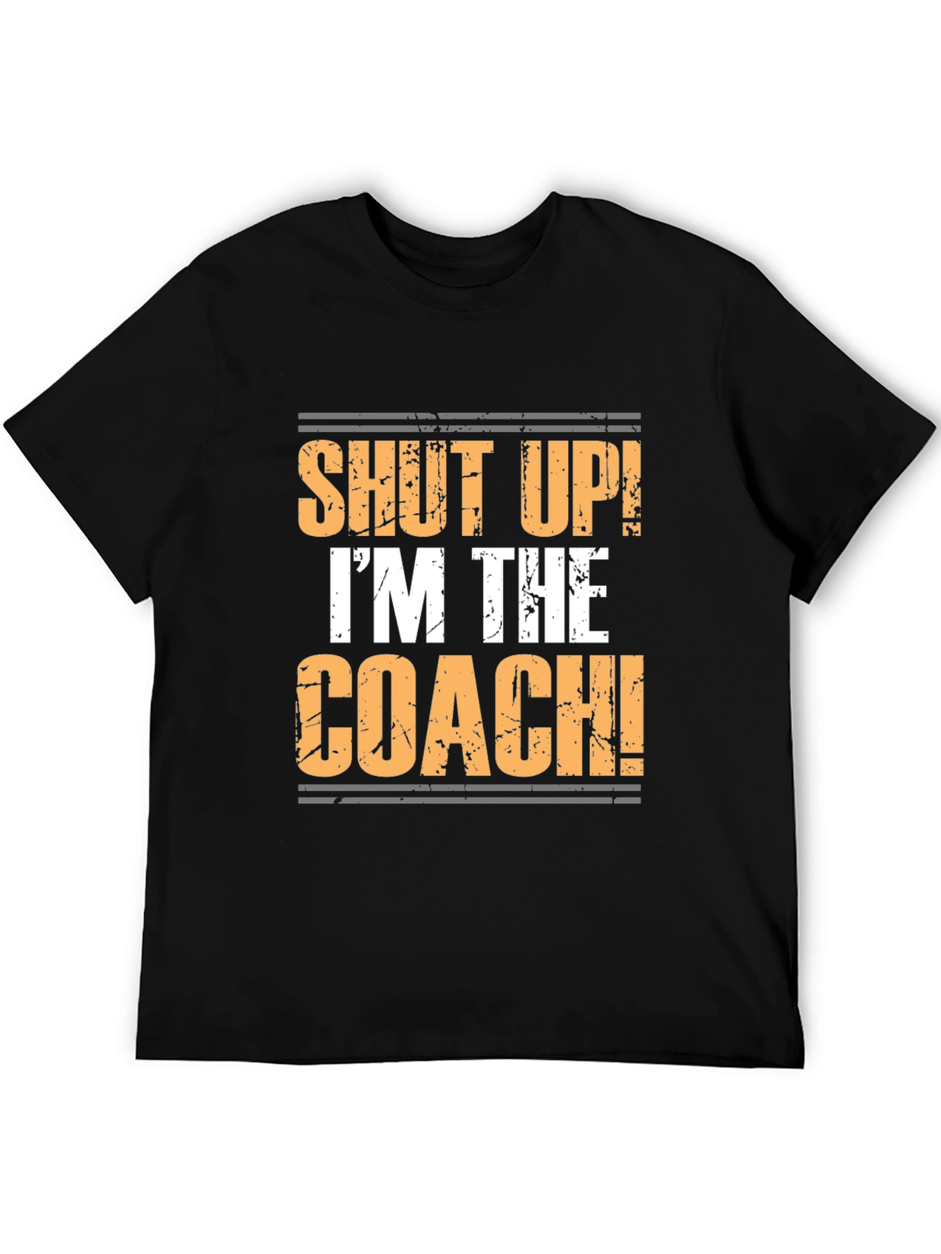 Black Shut Up! I'm the Coach! Graphic Tee view 5