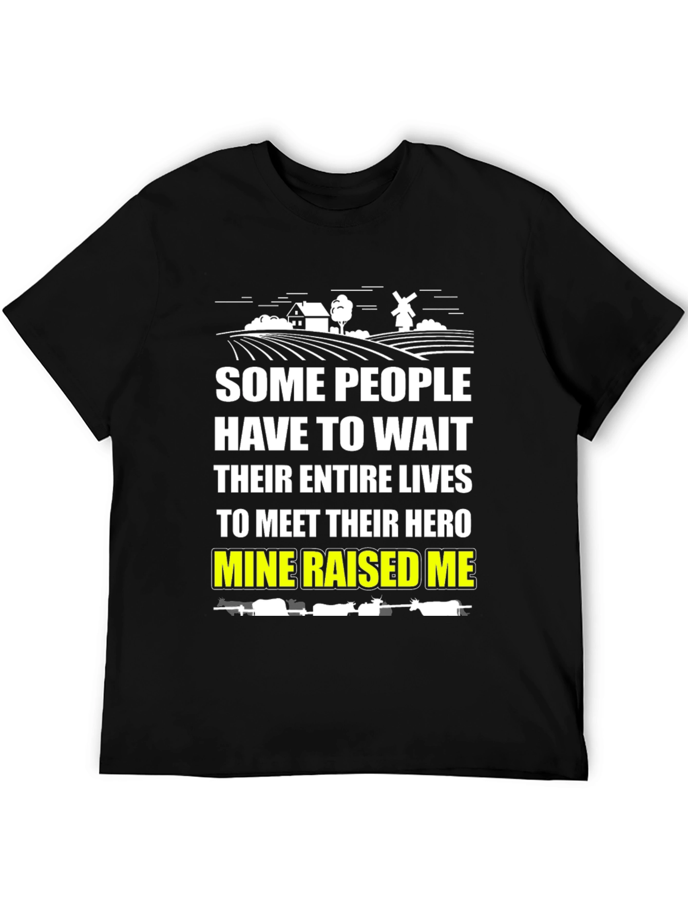Black My Hero Raised Me T-Shirt - Black Cotton Graphic Tee view 5