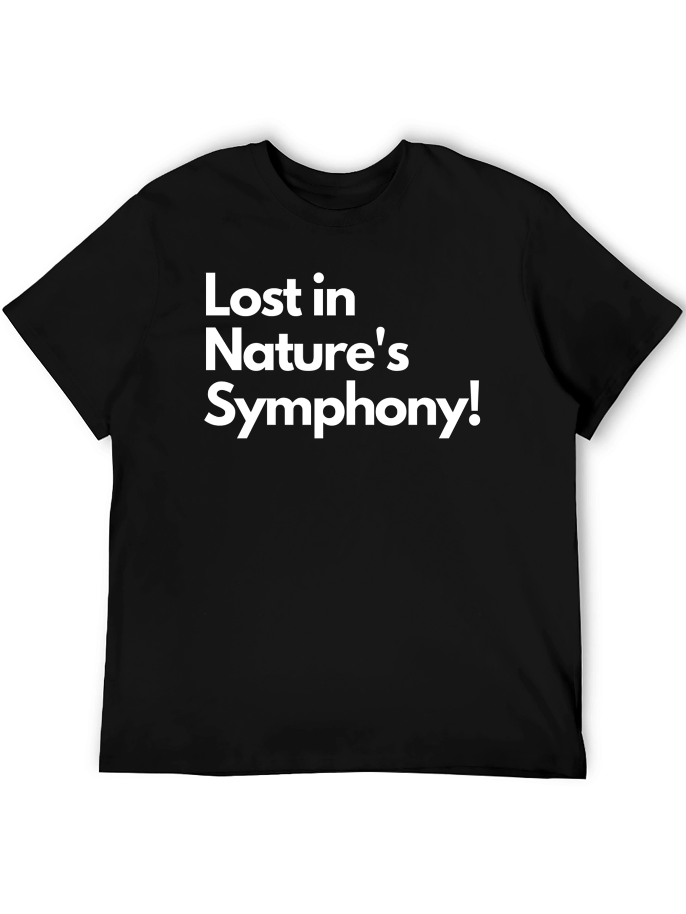 Black Lost in Nature's Symphony Black T-Shirt view 5