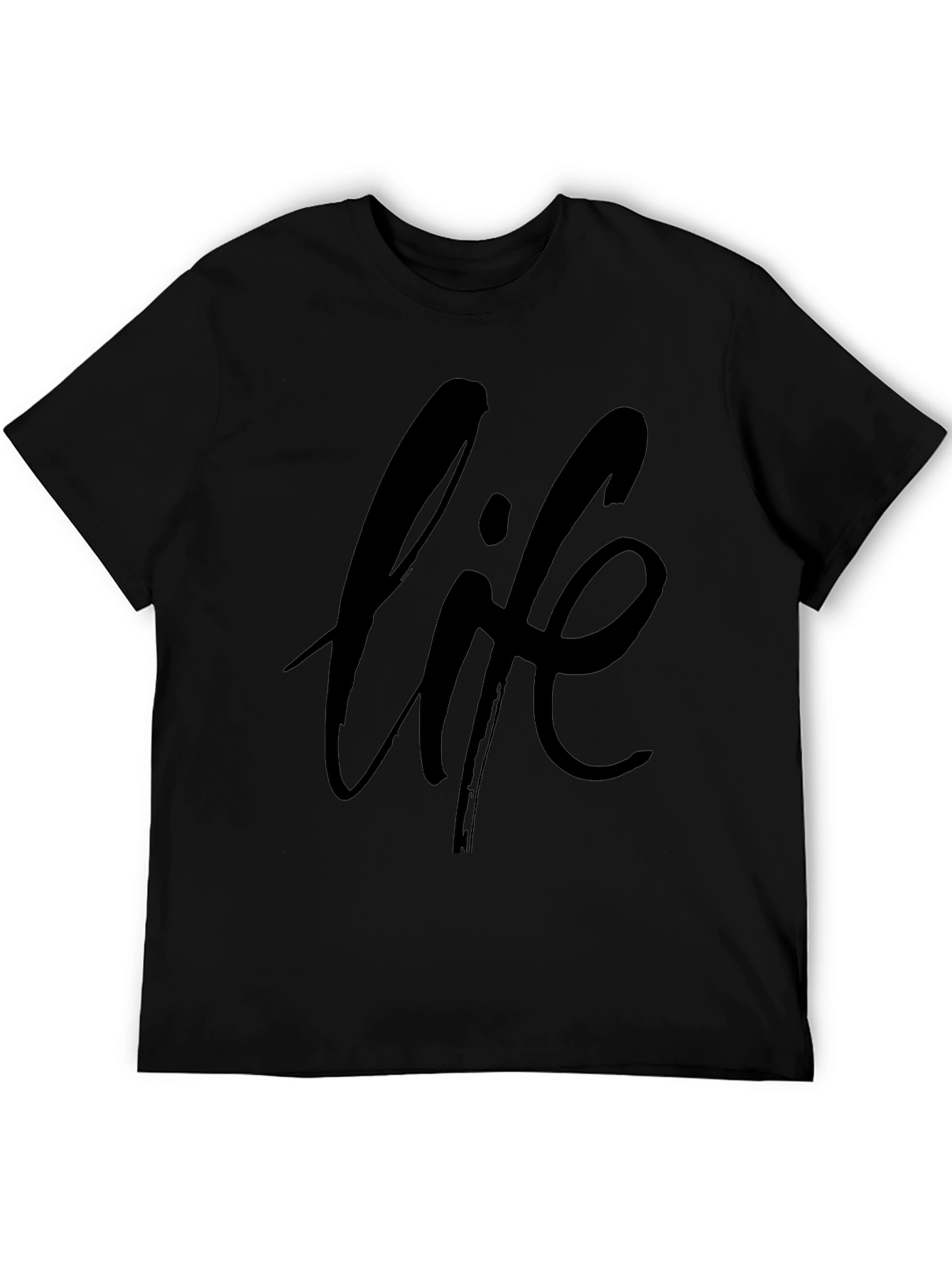 Black Life Graphic Black T-Shirt view 5