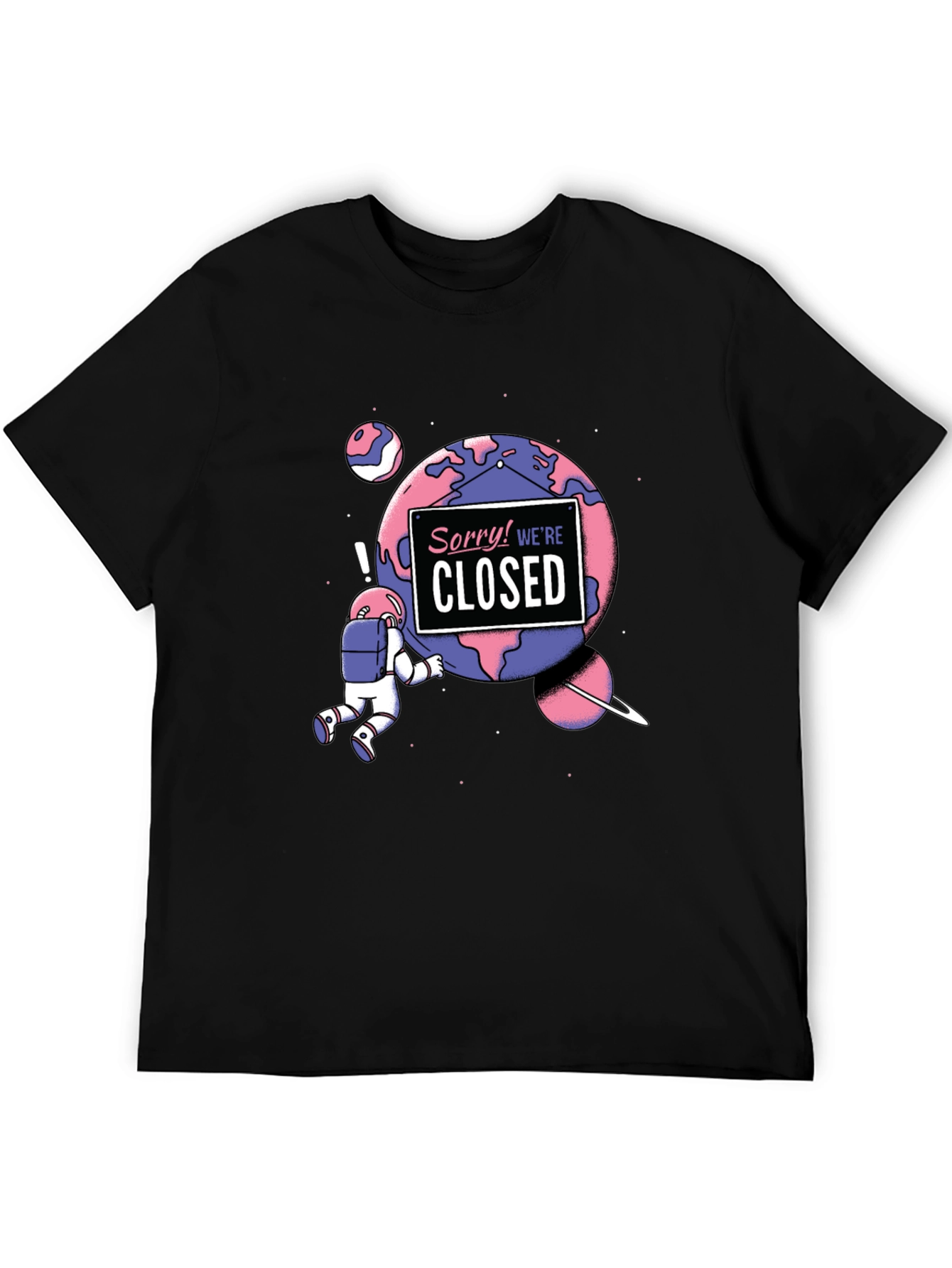 Black Sorry, We're Closed T-Shirt view 5