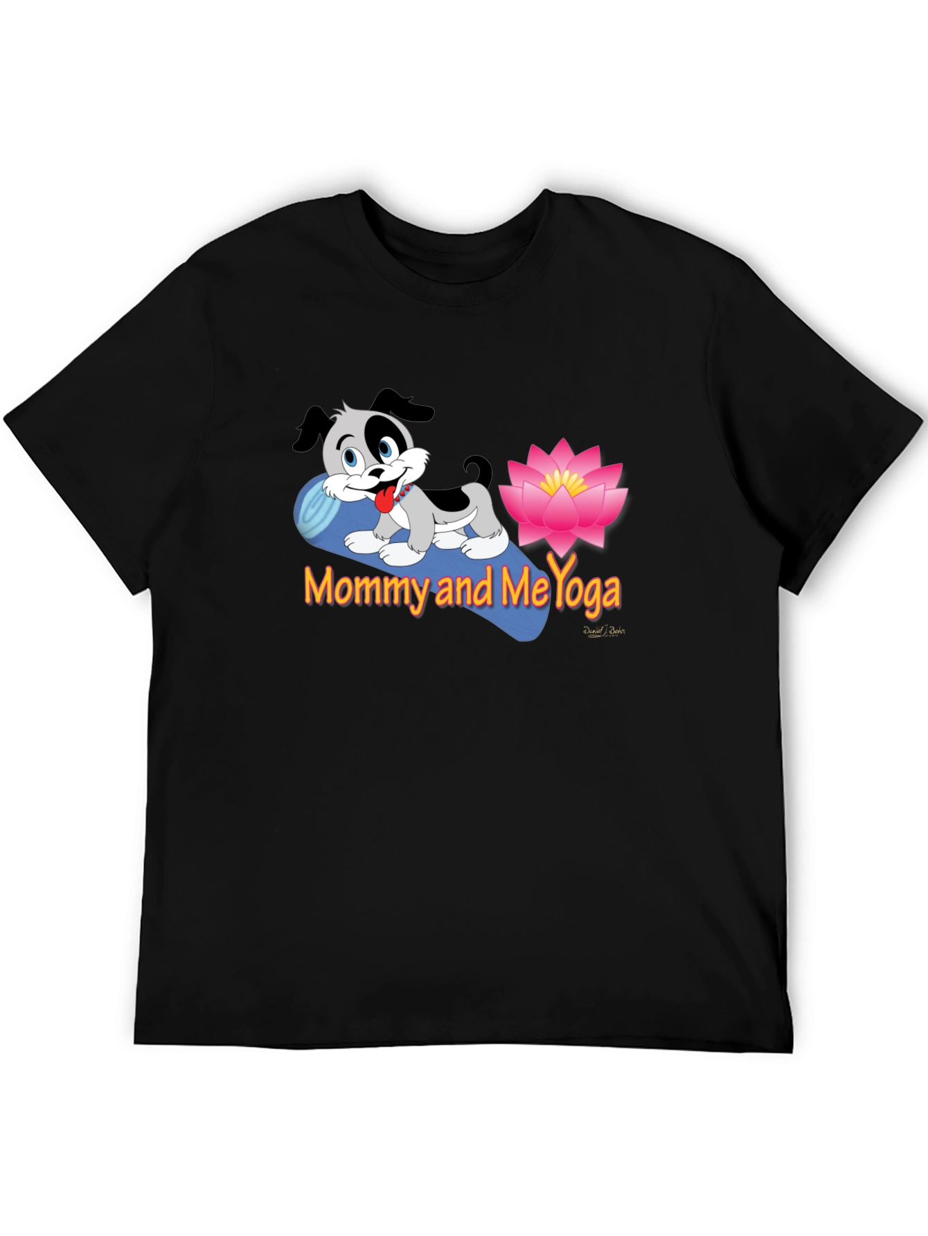 Black Mommy and Me Yoga Black T-Shirt view 5