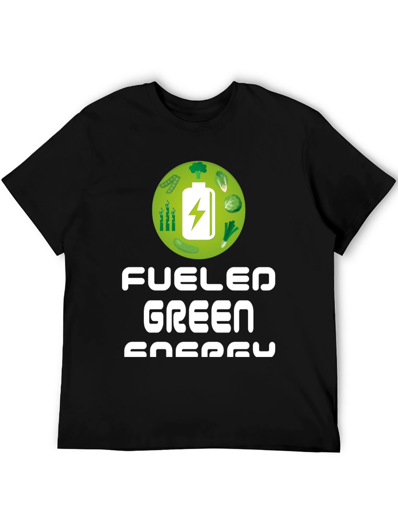 Black Fueled by Green Energy T-Shirt view 5