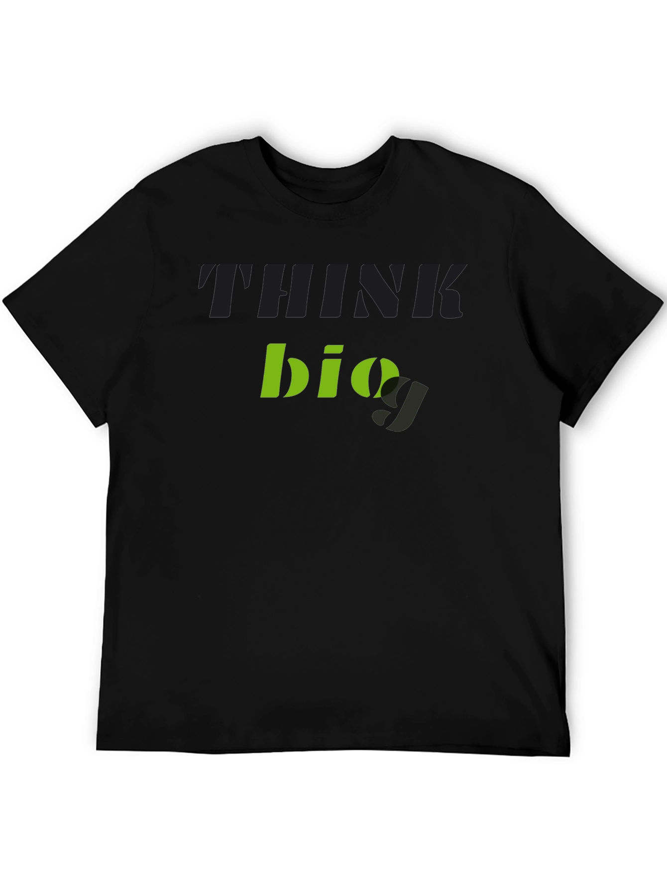 Black Think Big Graphic Tee - Stylish Unisex T-Shirt view 5