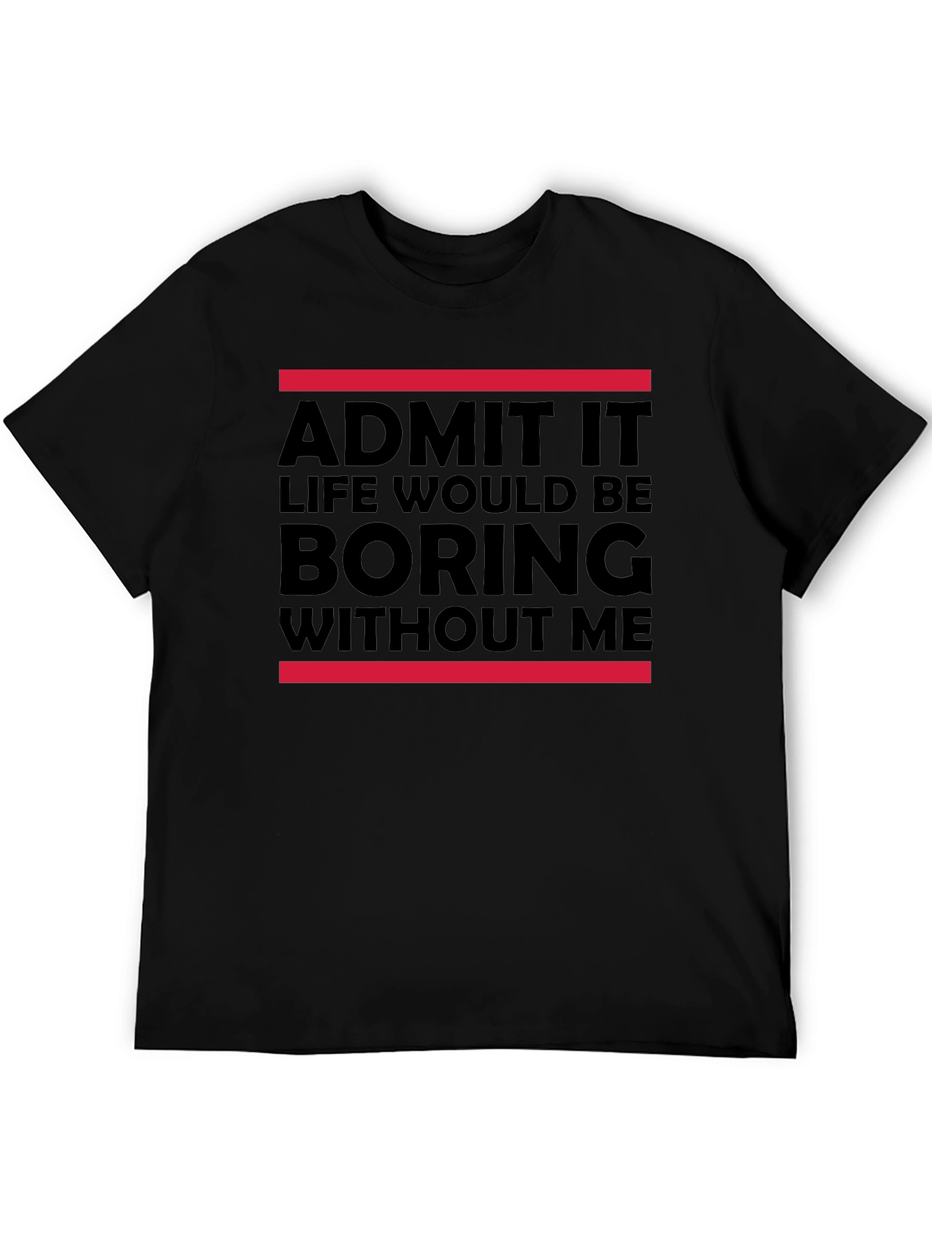 Black Funny 'Admit It' Graphic Tee view 5
