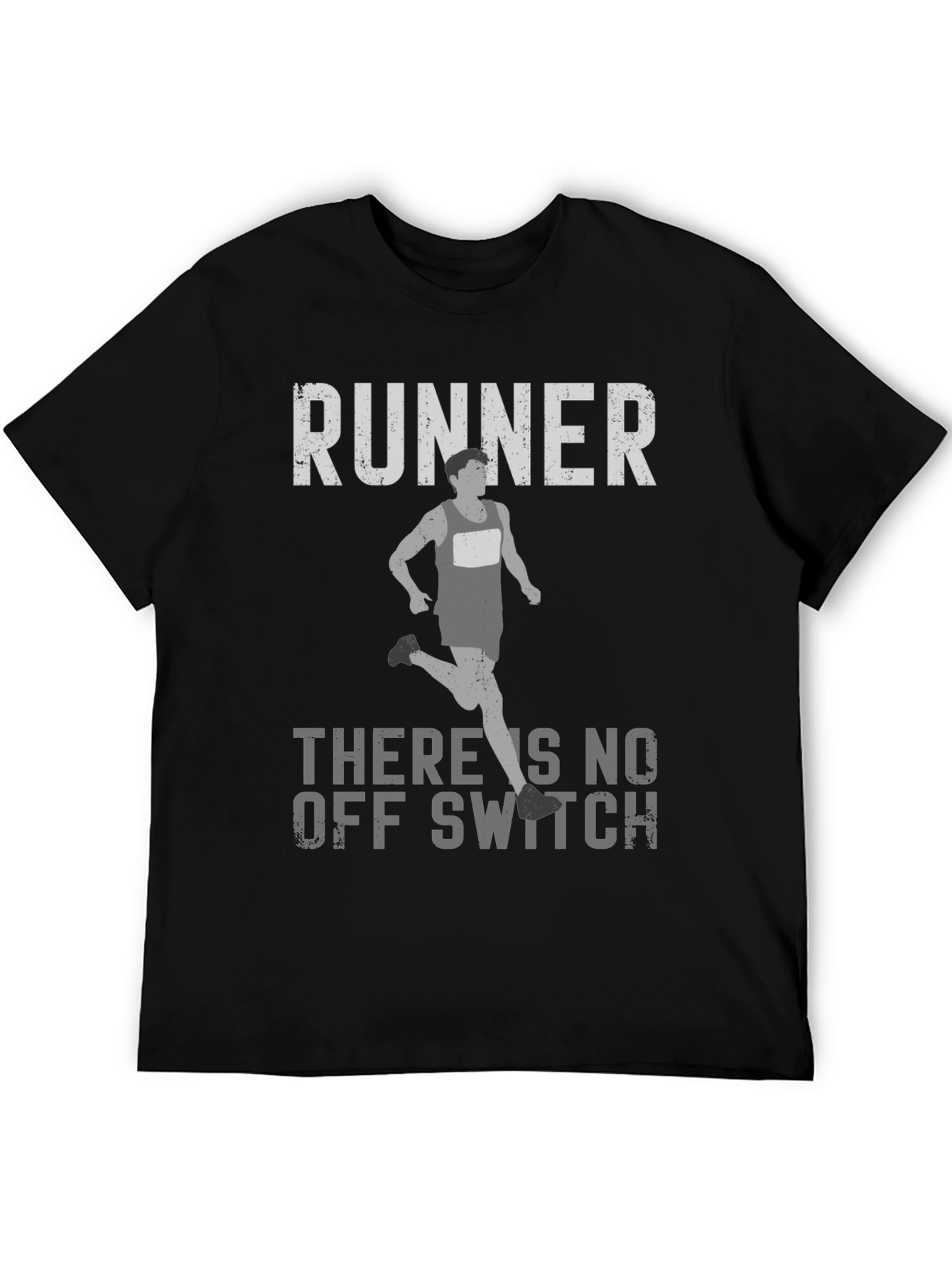Black Runner 'No Off Switch' Graphic T-Shirt view 5