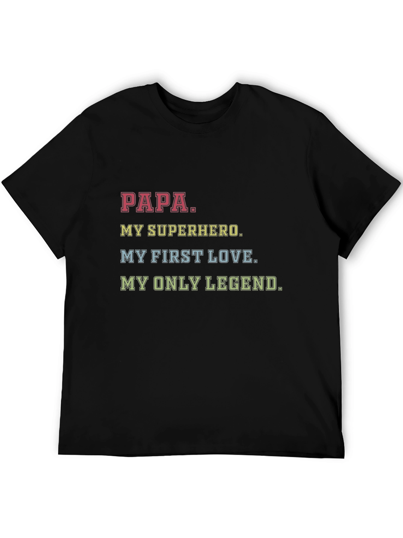 Black Papa My Superhero Graphic T-Shirt view 5