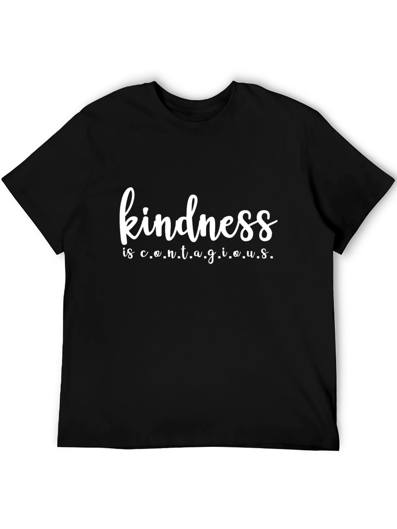 Black Kindness is Contagious Graphic Tee - Black view 5