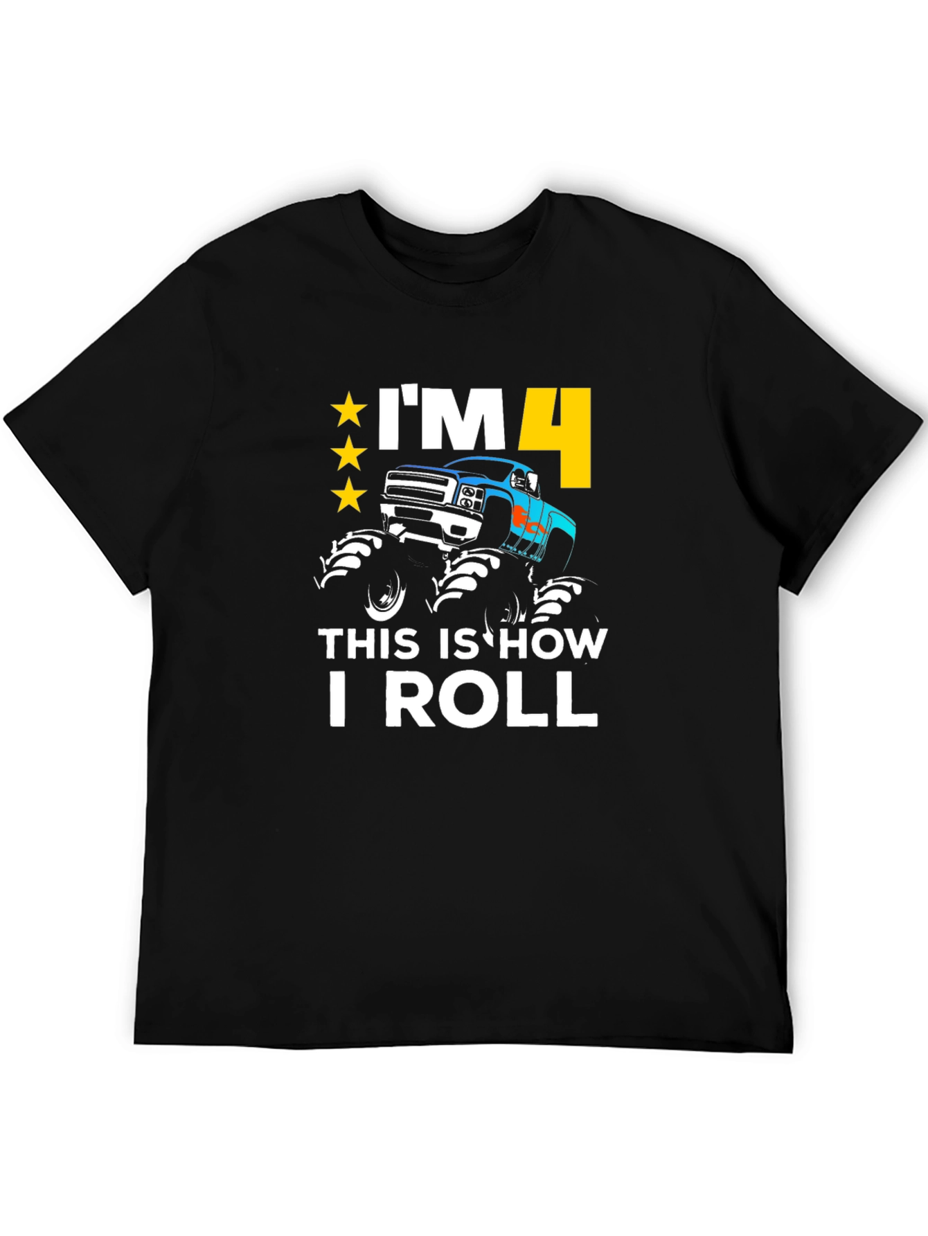 Black I'm 4 This is How I Roll T-Shirt view 5