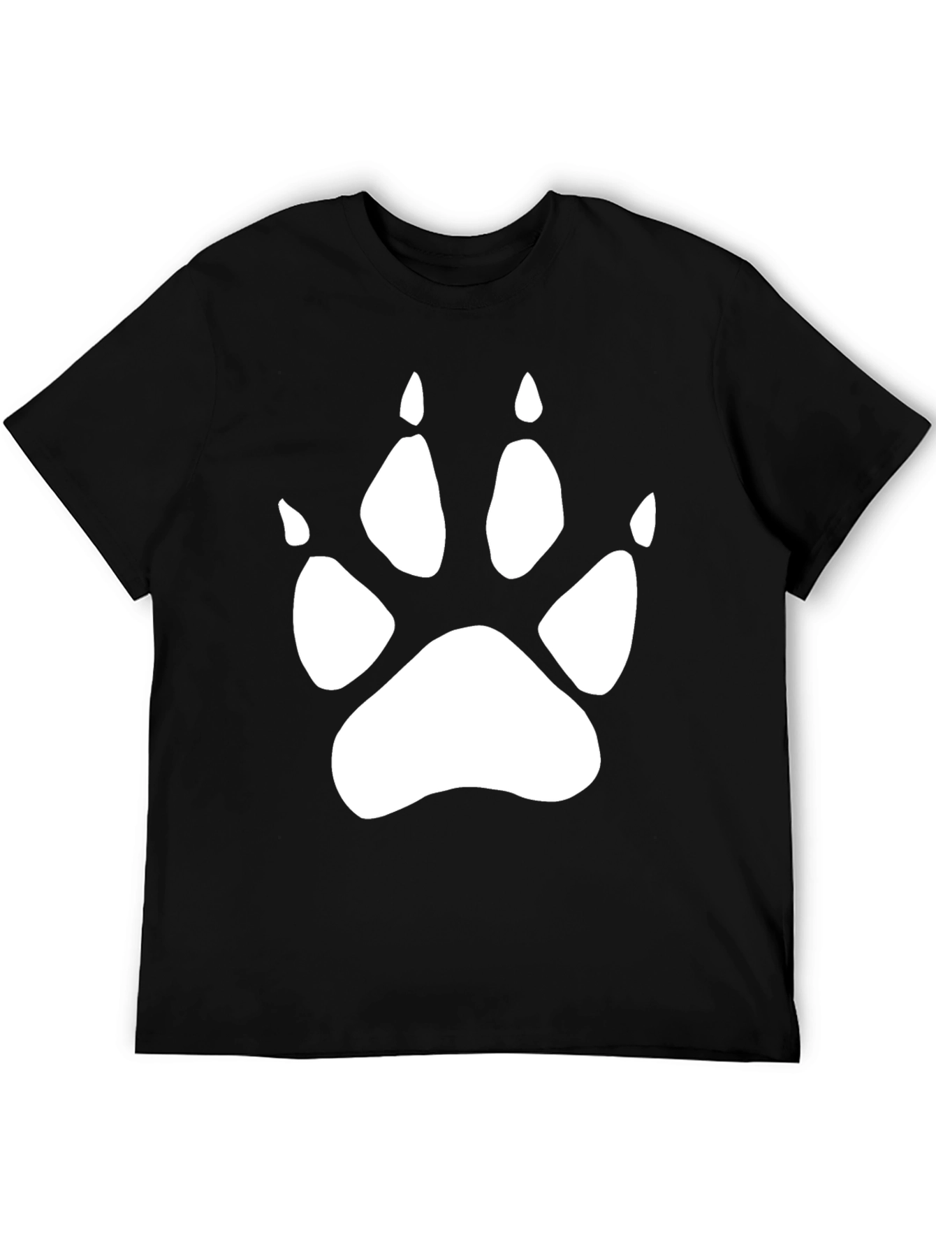 Black Paw Print Graphic Black T-Shirt view 5