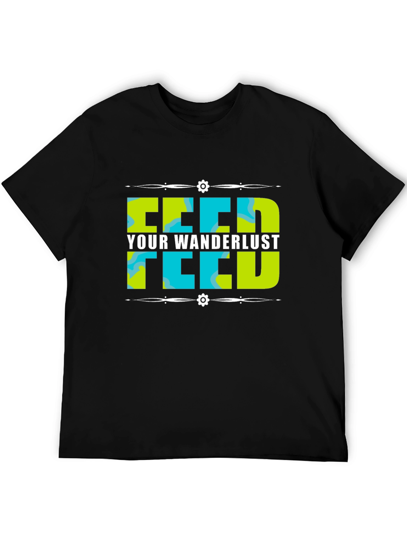 Black Feed Your Wanderlust Graphic Tee view 5