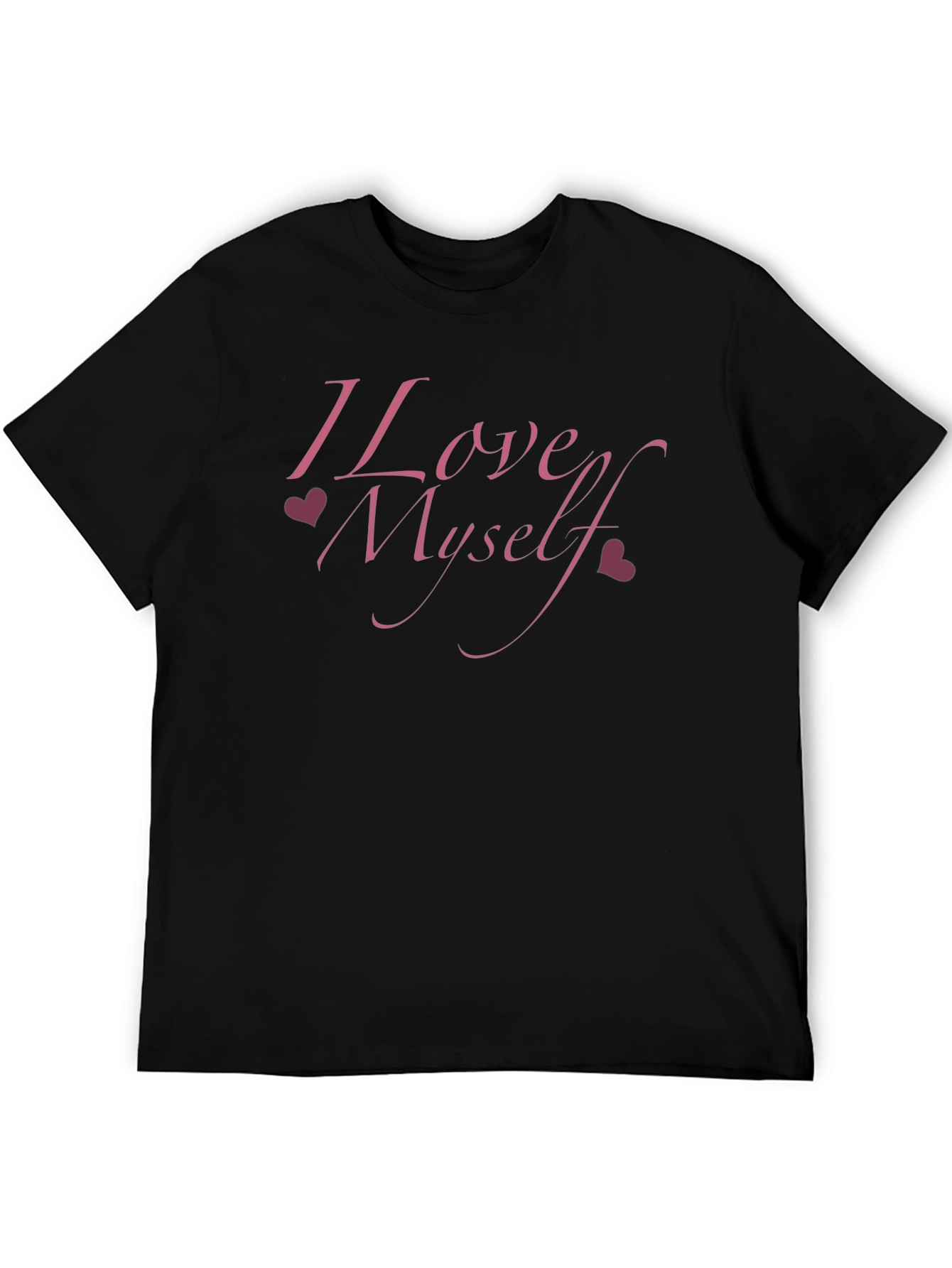 Black I Love Myself Black Crew Neck T-Shirt view 5
