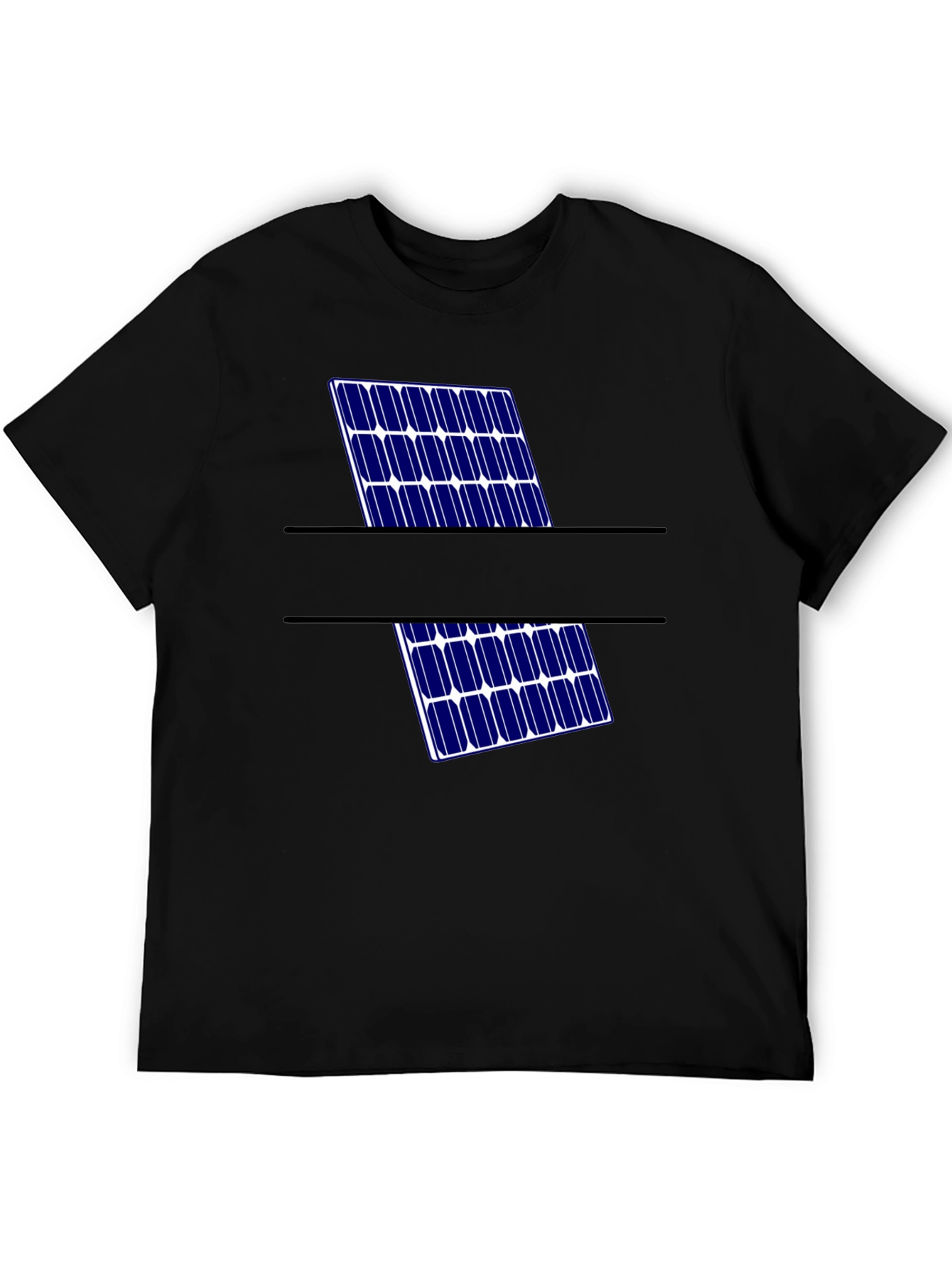 Black Solar Panel Graphic Tee - Eco-Friendly Style view 5