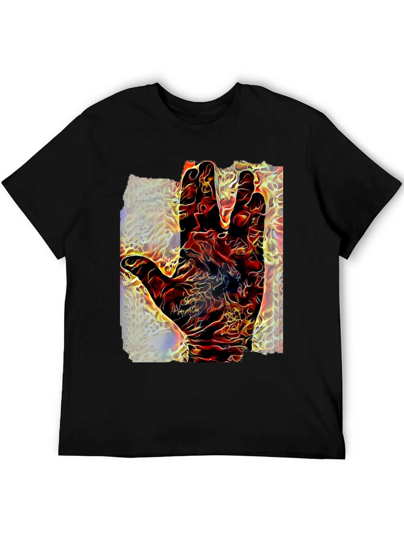 Black Live Long and Prosper Graphic Tee - Black Cotton Blend view 5