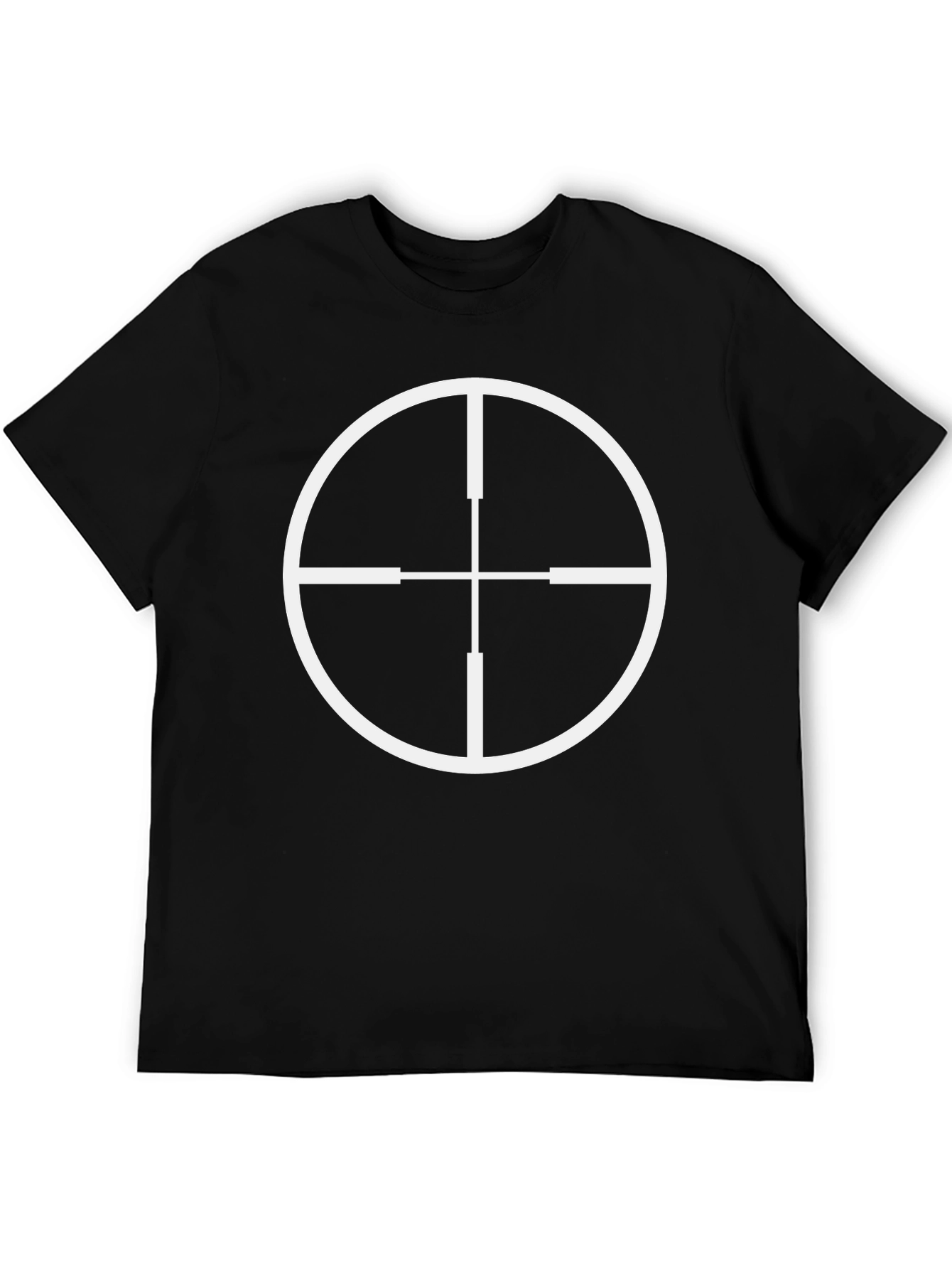 Black Sniper Scope Graphic Tee - Black Cotton Blend view 5