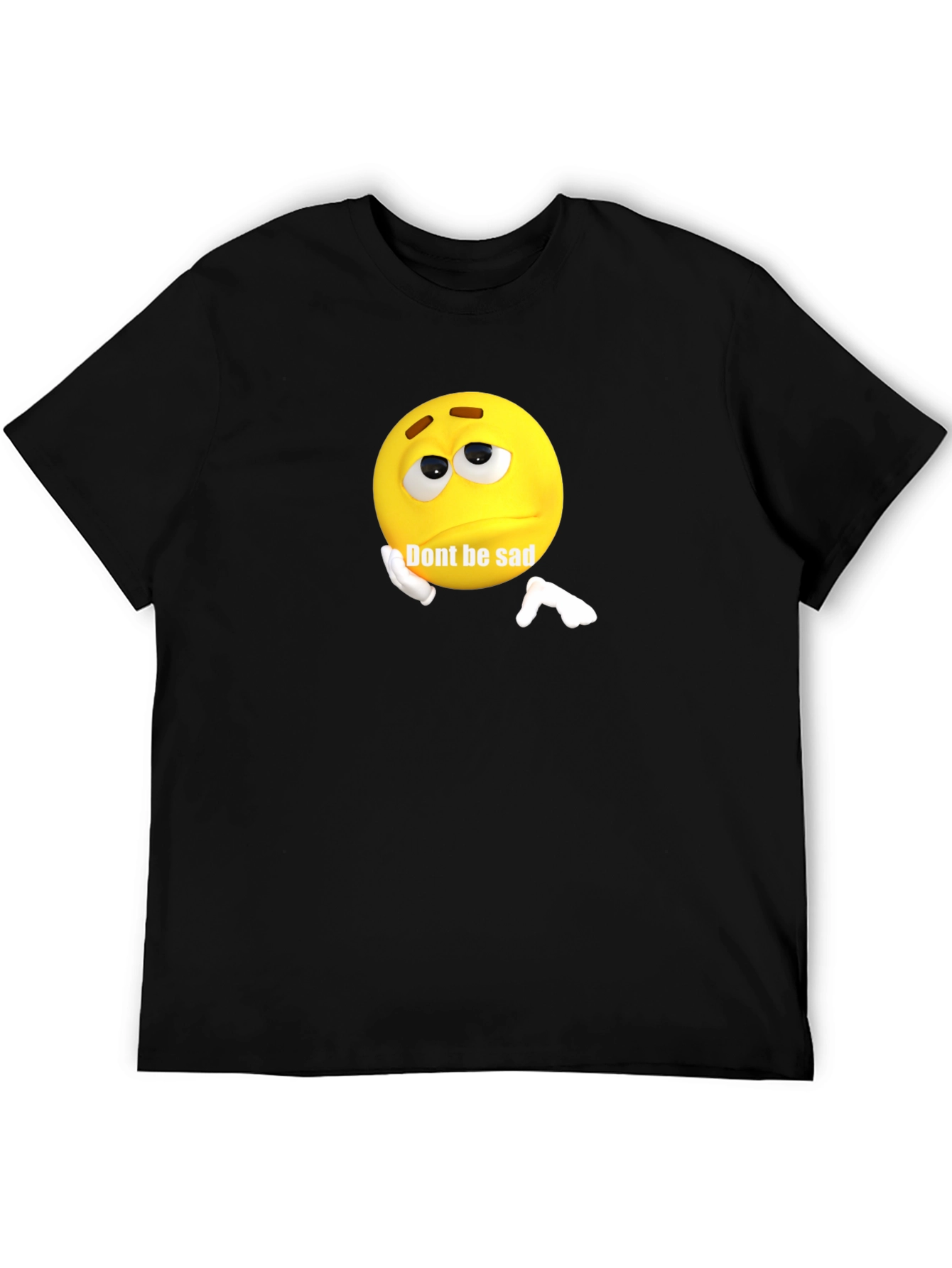 Black Don't Be Sad Graphic T-Shirt - Black view 5