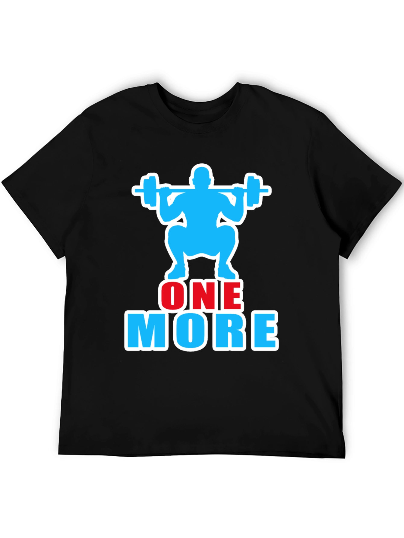 Black One More Rep Gym Workout Graphic T-Shirt view 5