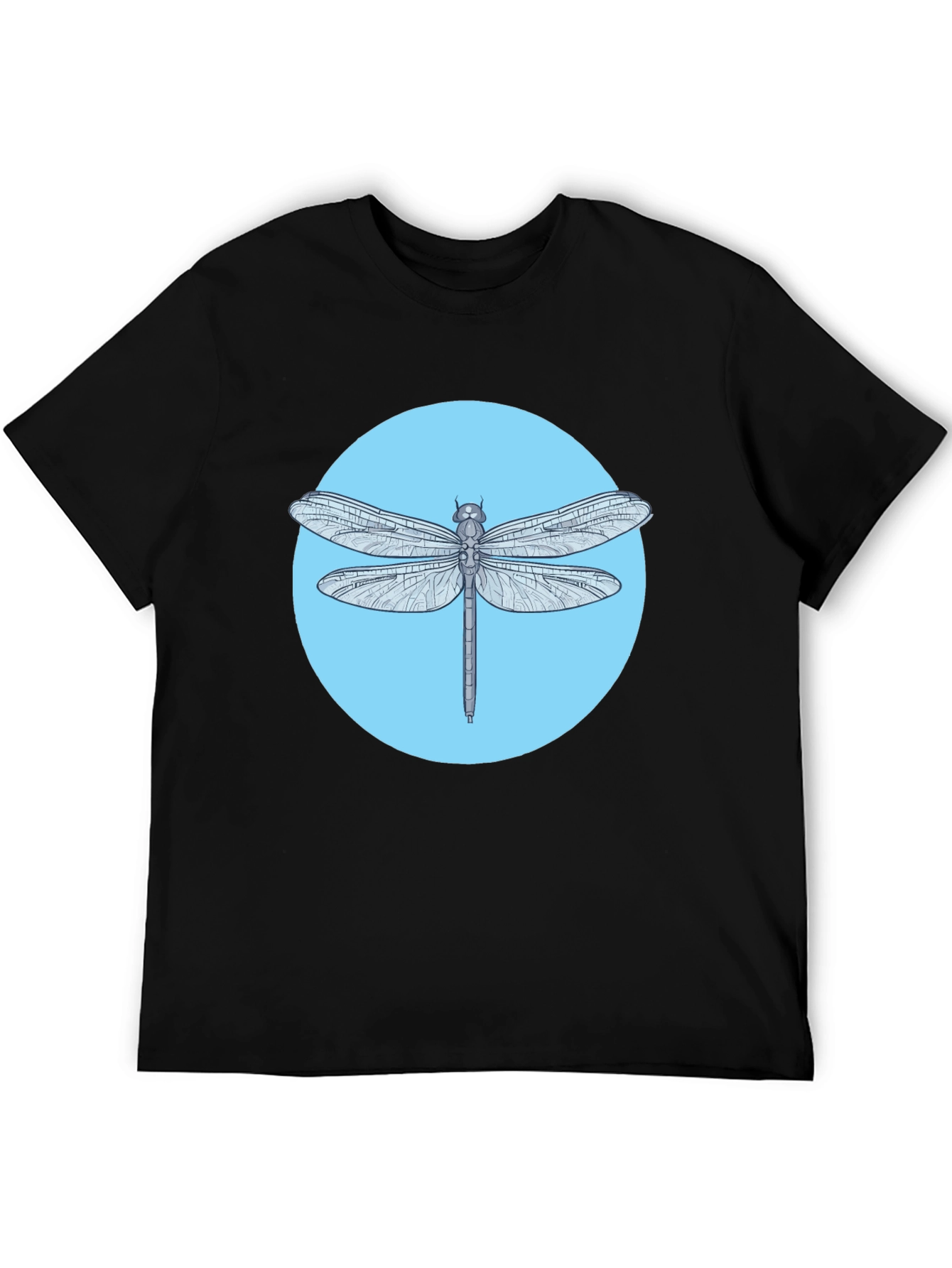 Black Dragonfly Graphic Tee - Black Cotton Blend view 5