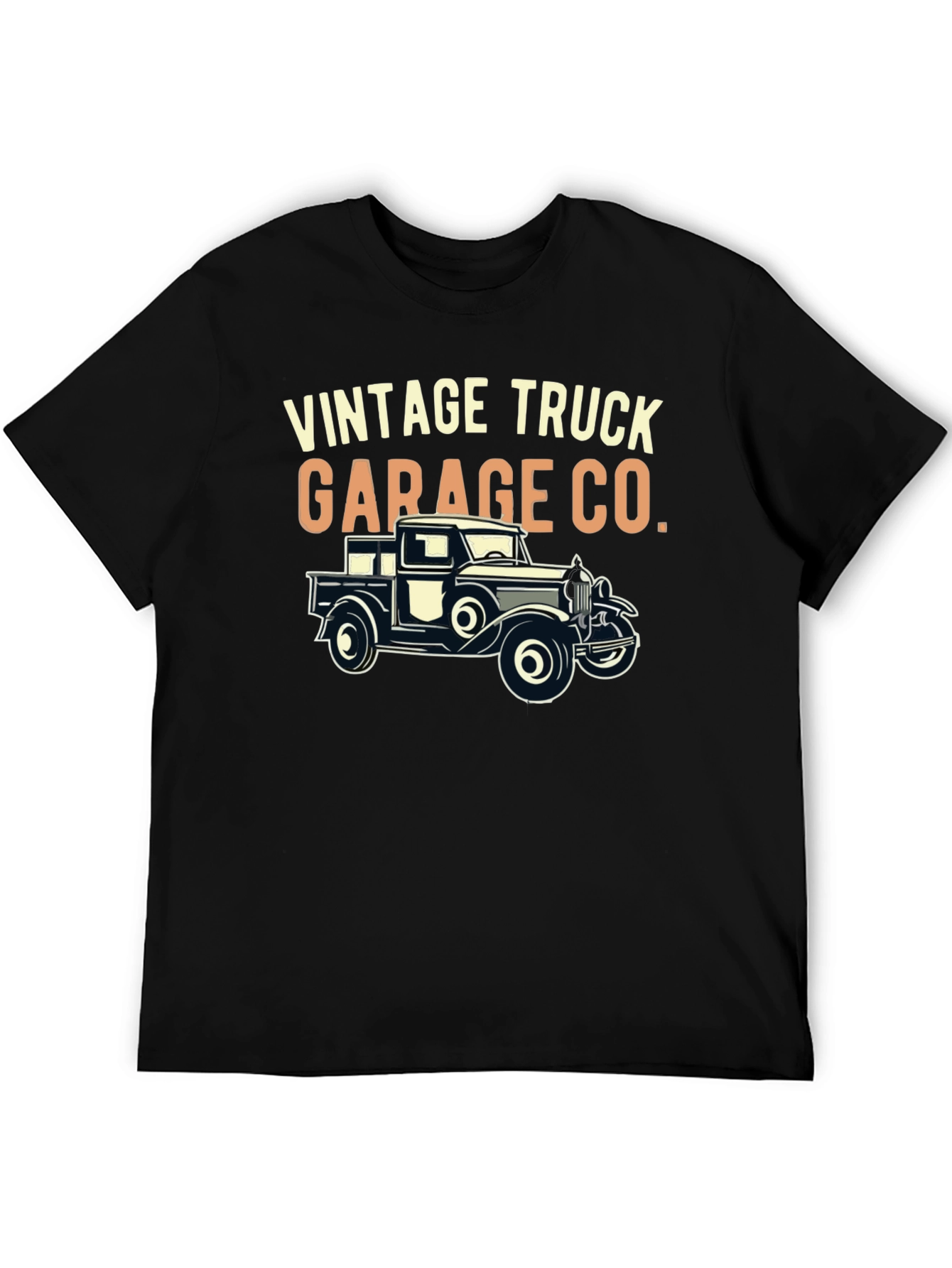 Black Vintage Truck Garage Co. T-Shirt view 5