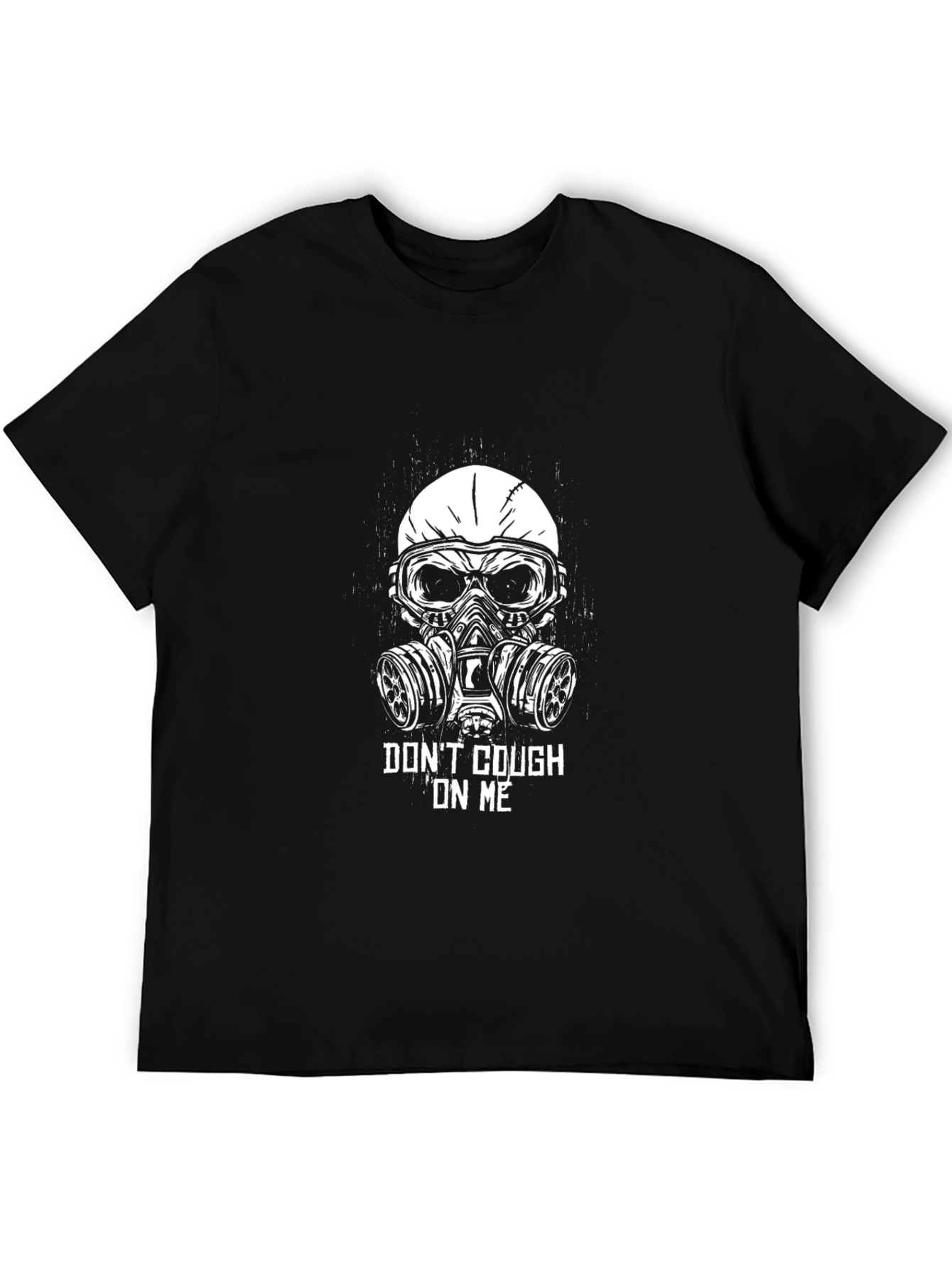 Black Don't Cough On Me Gas Mask T-Shirt view 5