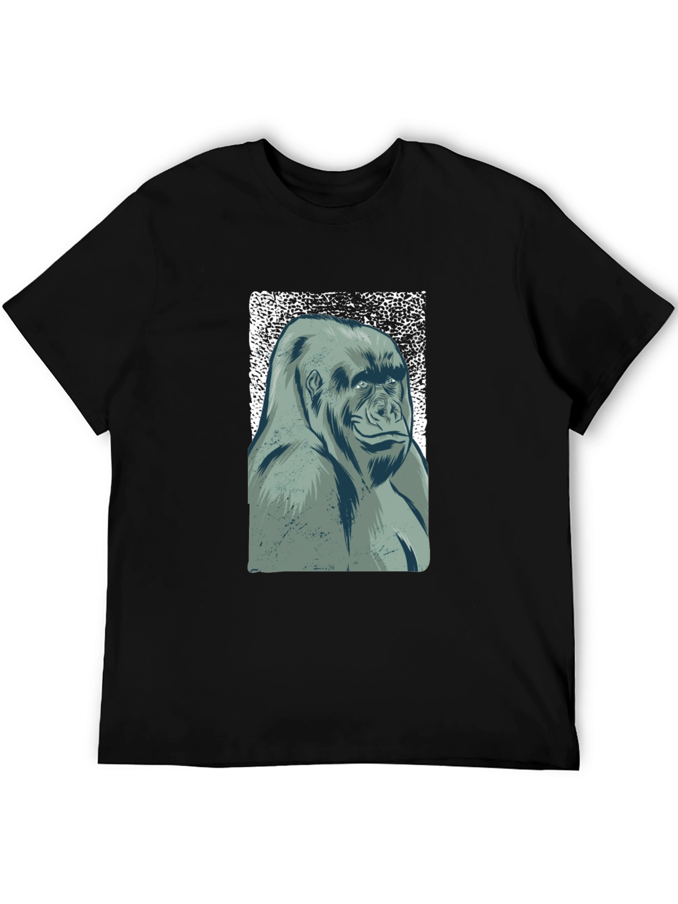 Black Cool Gorilla Graphic Black T-Shirt view 5