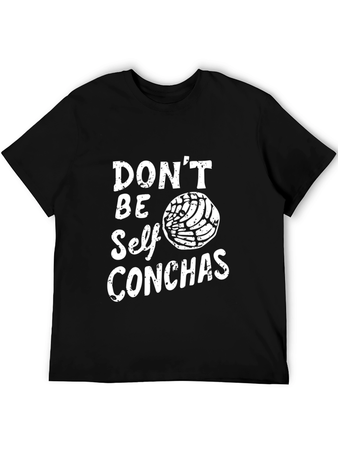 Black Don't Be Self Conchas T-Shirt Funny Mexican Bread Pun Tee view 5