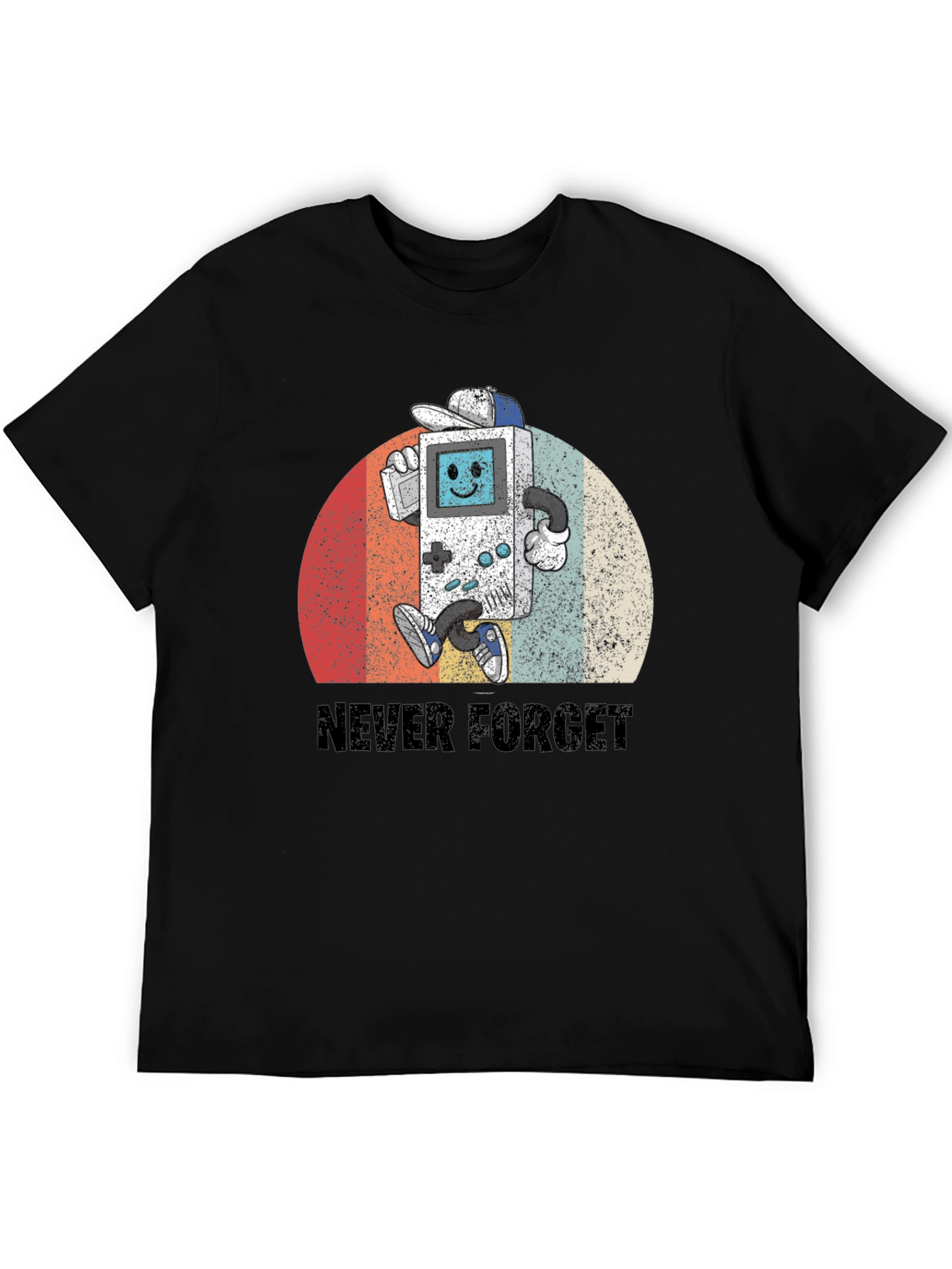 Black Retro Gamer T-Shirt - Never Forget view 5