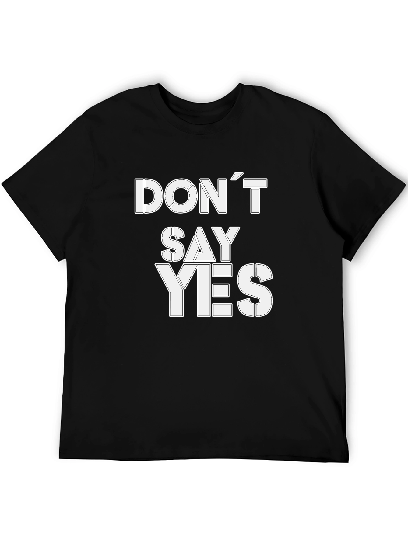 Black Don't Say Yes Graphic Tee - Bold Statement T-Shirt view 5