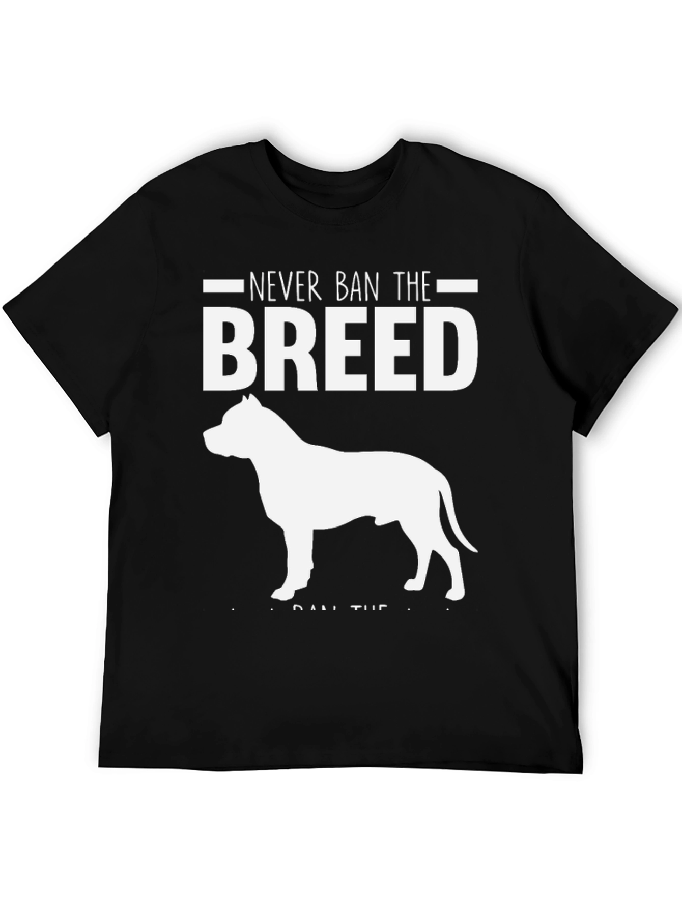 Black Never Ban the Breed Dog T-Shirt view 5