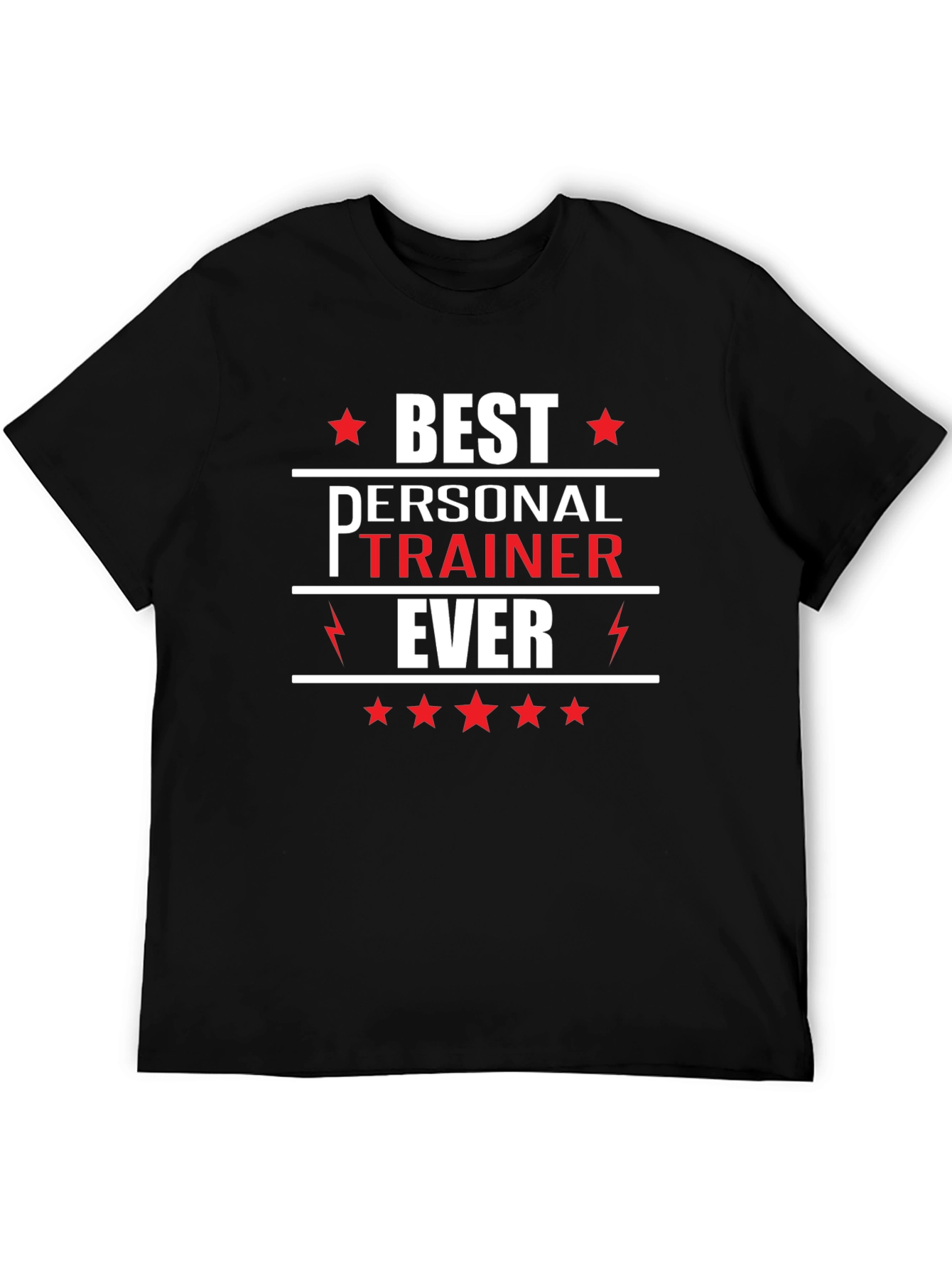 Black Best Personal Trainer Ever Graphic Tee view 5
