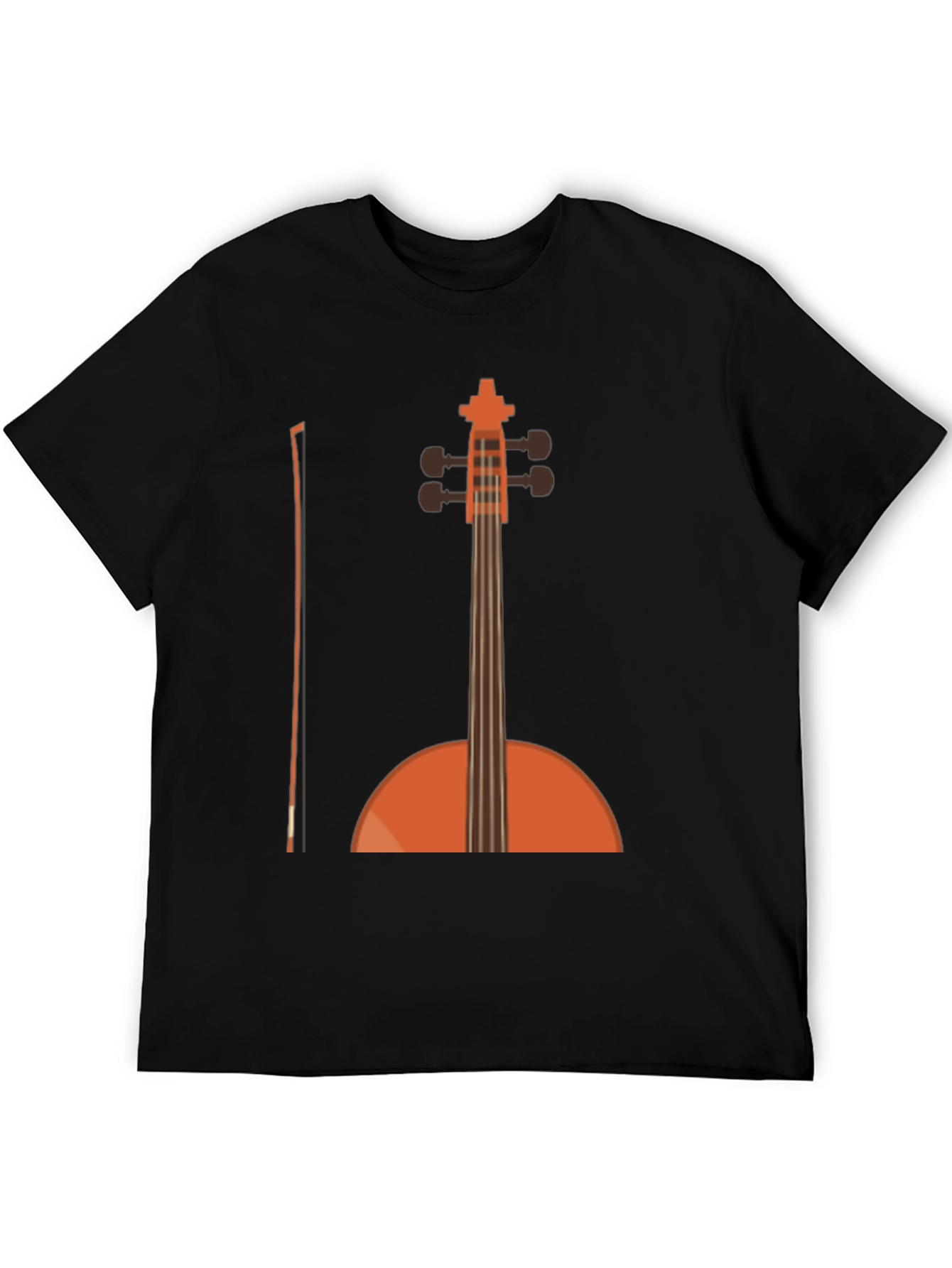 Black Cello Graphic T-Shirt - Black Musical Tee view 5