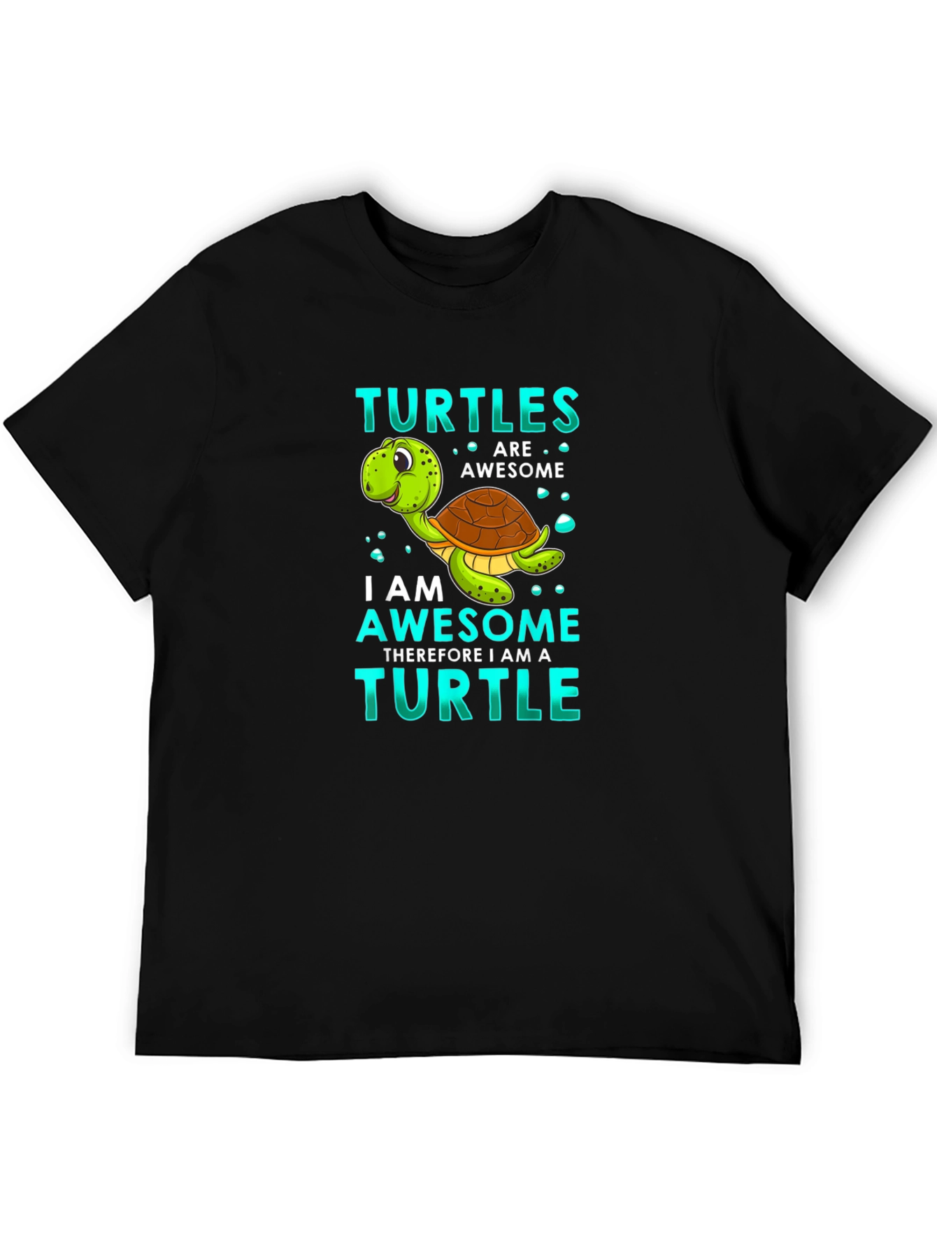 Black Turtle Awesome T-Shirt - Fun Novelty Tee view 5