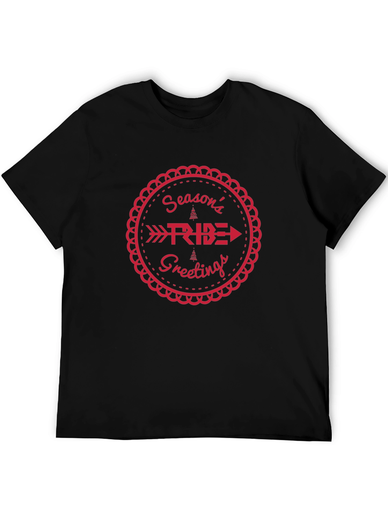 Black Festive Season's Ride Greetings Graphic Tee view 5