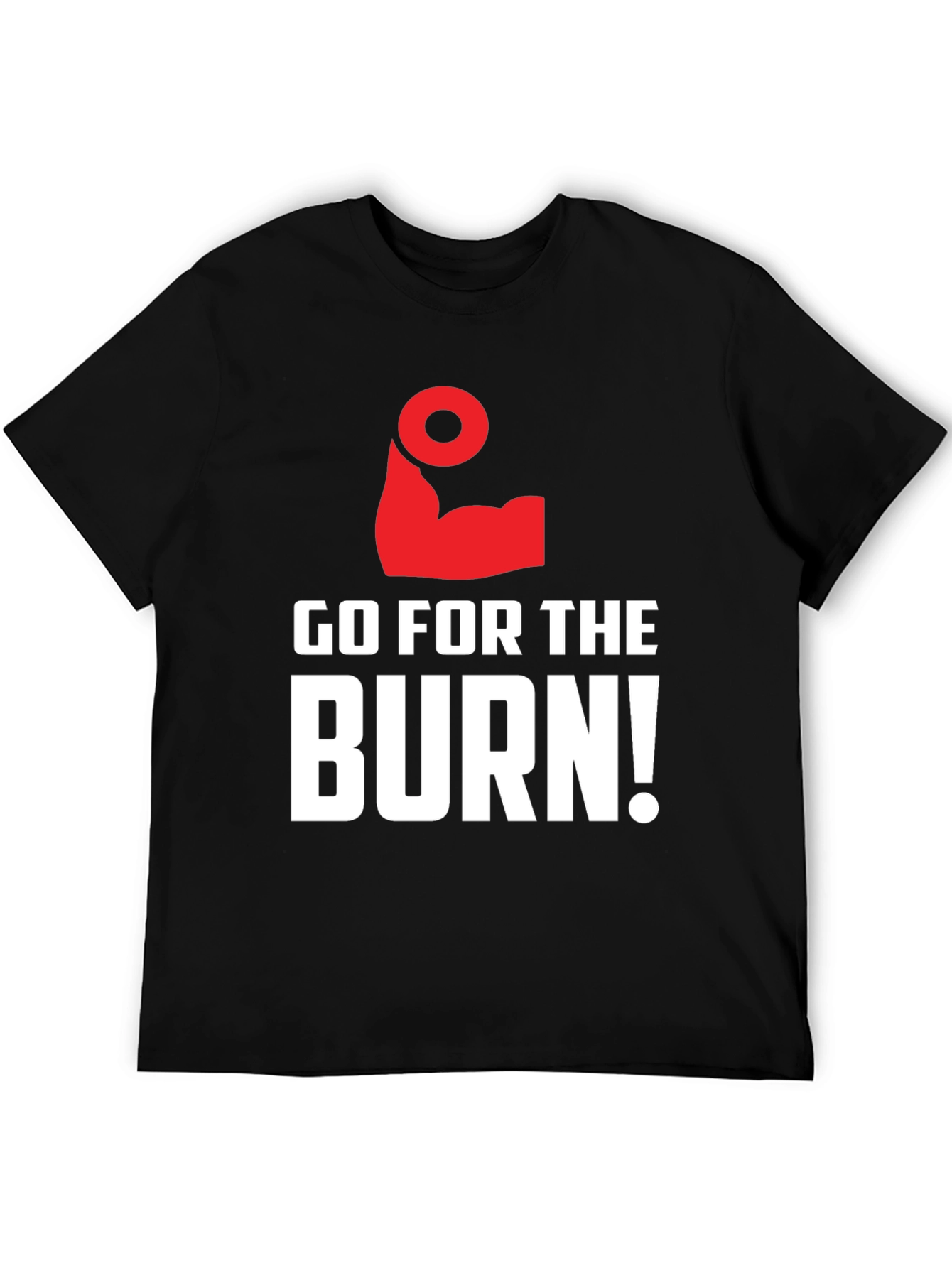 Black Go For The Burn! Graphic Tee Shirt view 5