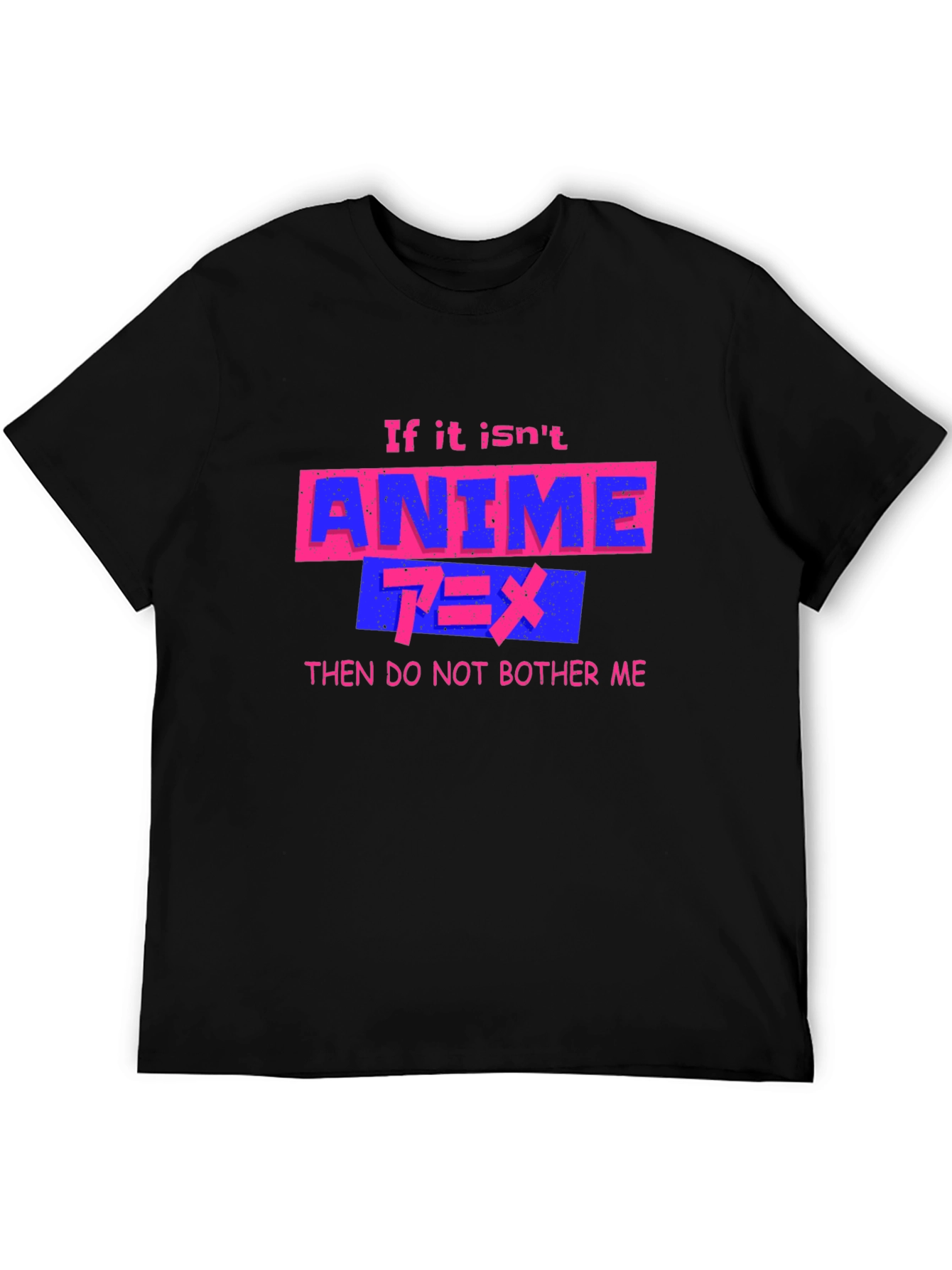 Black Anime Lover's Graphic T-Shirt - "Do Not Bother Me" view 5