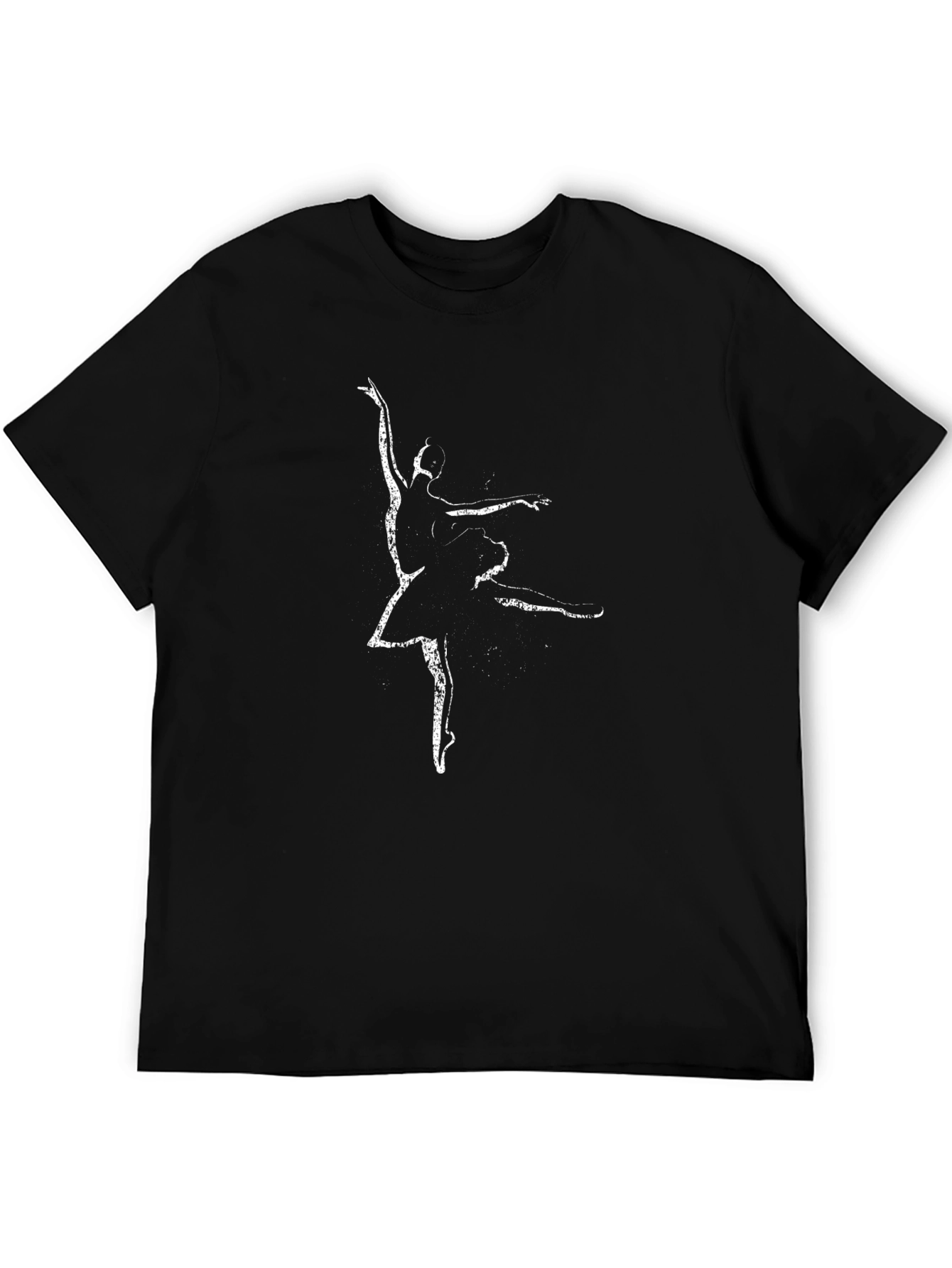 Black Ballerina Graphic Black T-Shirt view 5