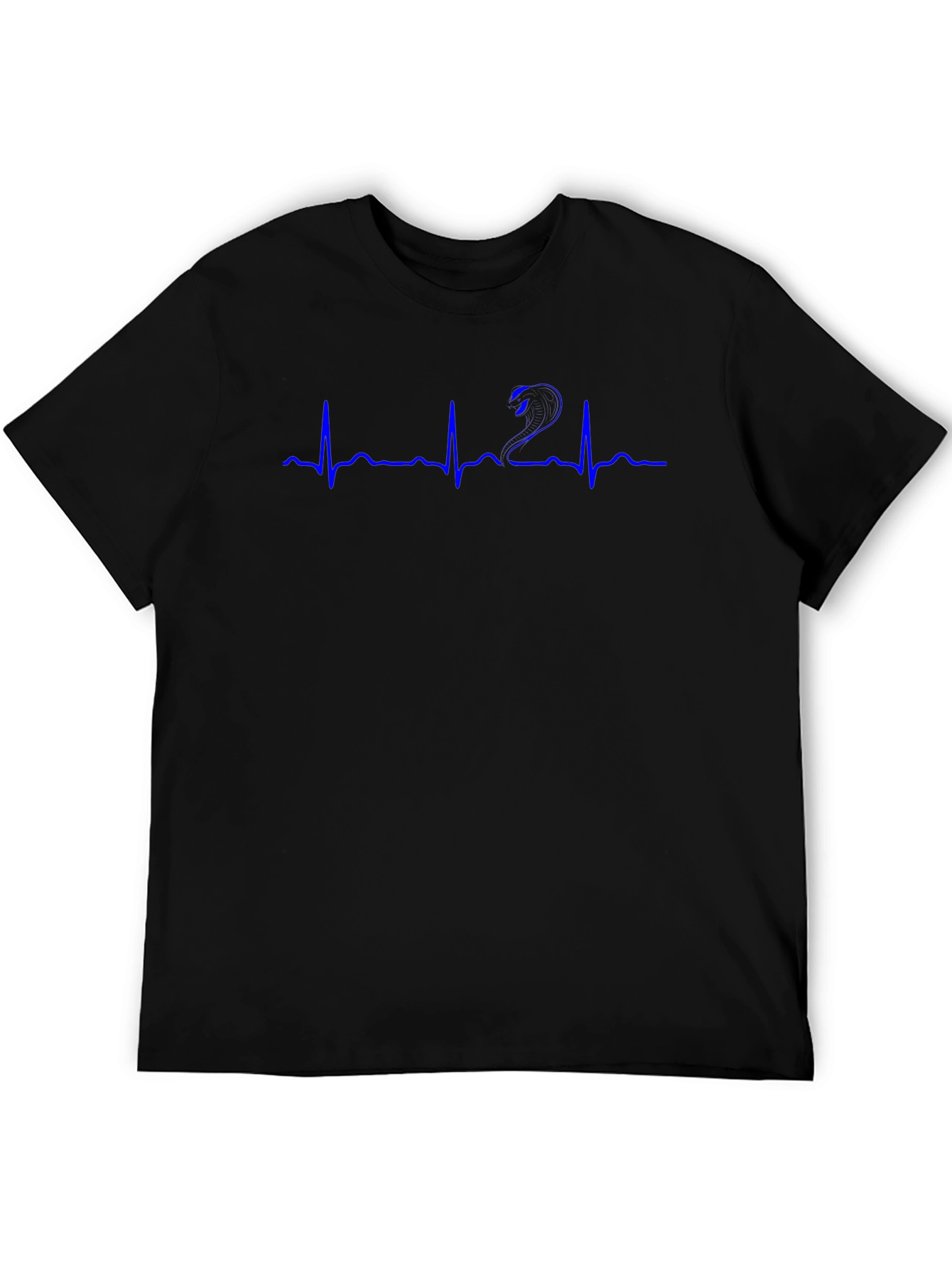 Black Heartbeat Snake Graphic T-Shirt view 5