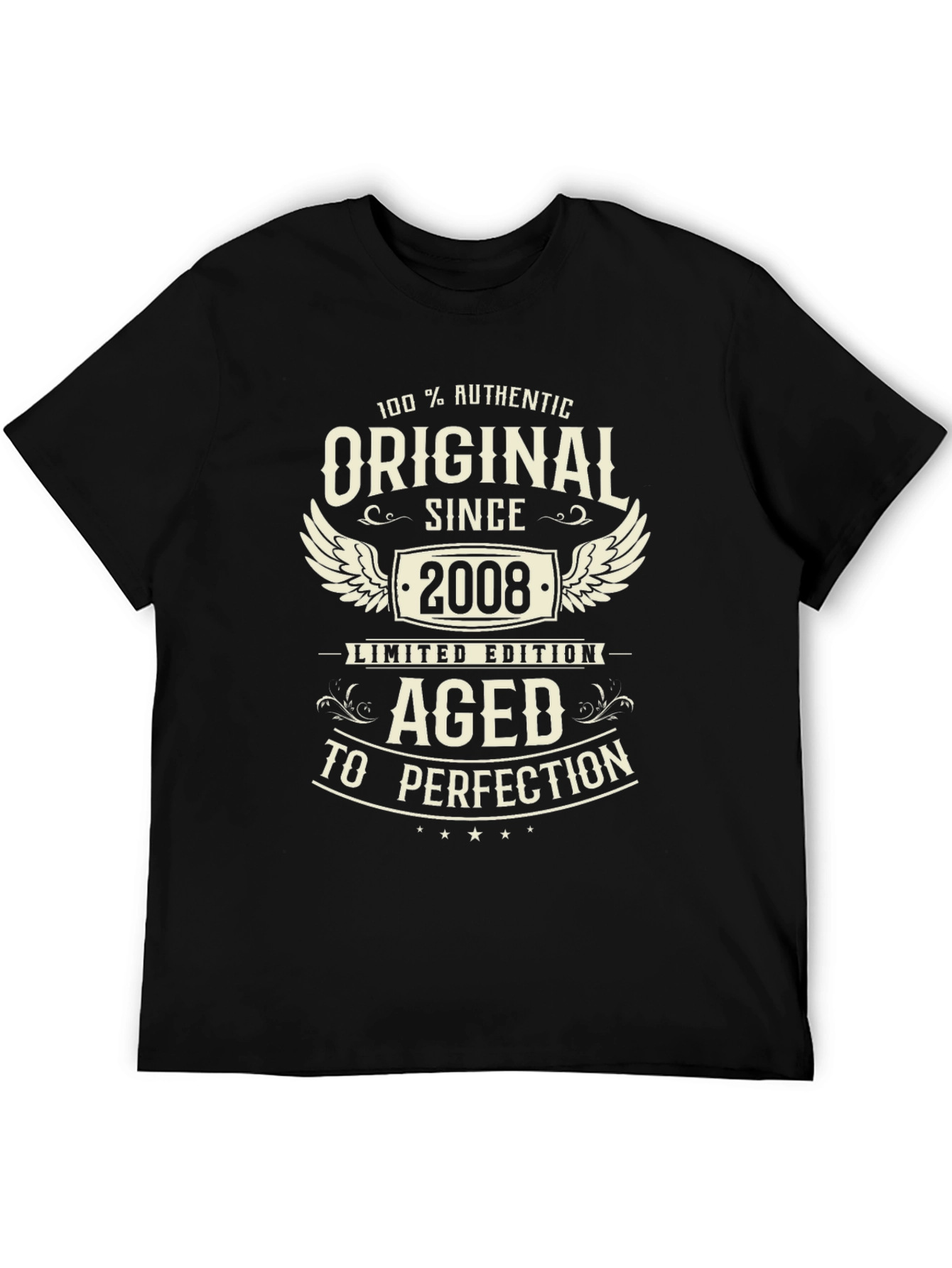Black Original Since 2008 Aged To Perfection T-Shirt view 5