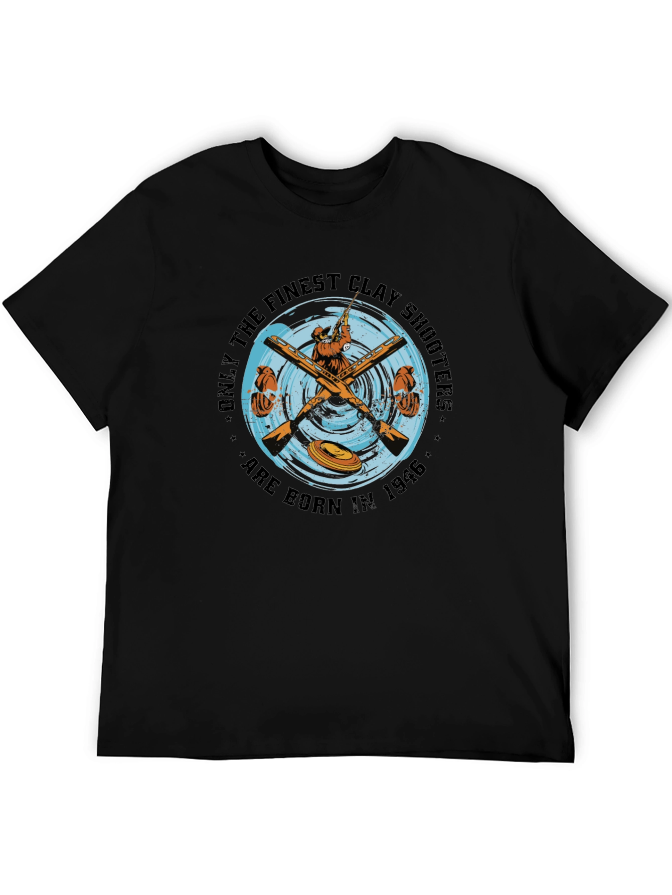 Black Finest Clay Shooters Born in 1946 T-Shirt view 5