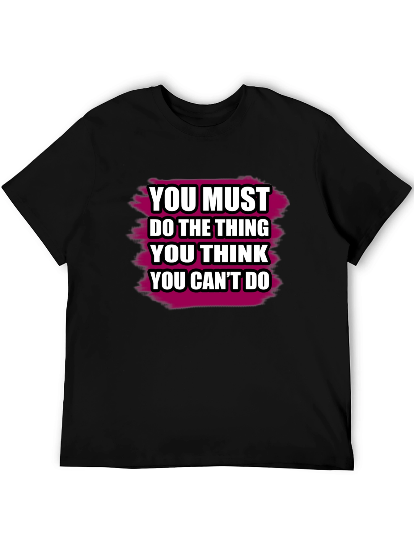 Black Motivational Quote T-Shirt - You Can Do It! view 5