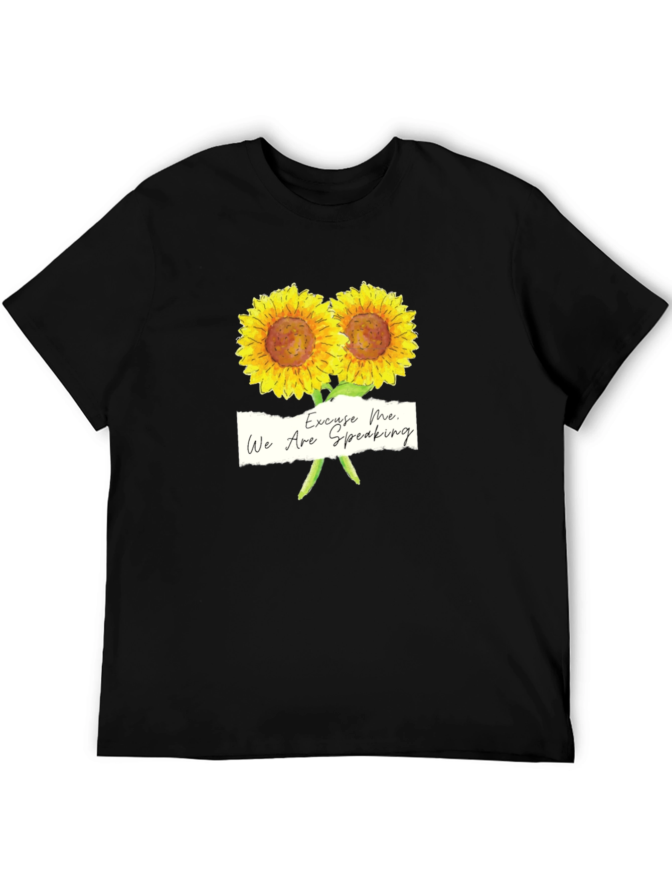 Black Excuse Me, Sunflower Graphic Tee view 5