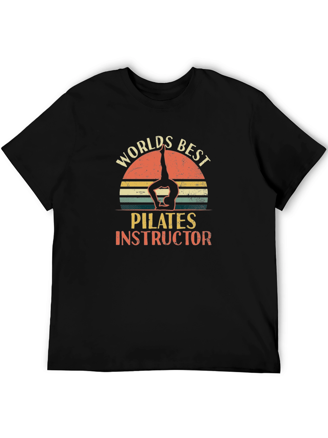 Black World's Best Pilates Instructor T-Shirt view 5